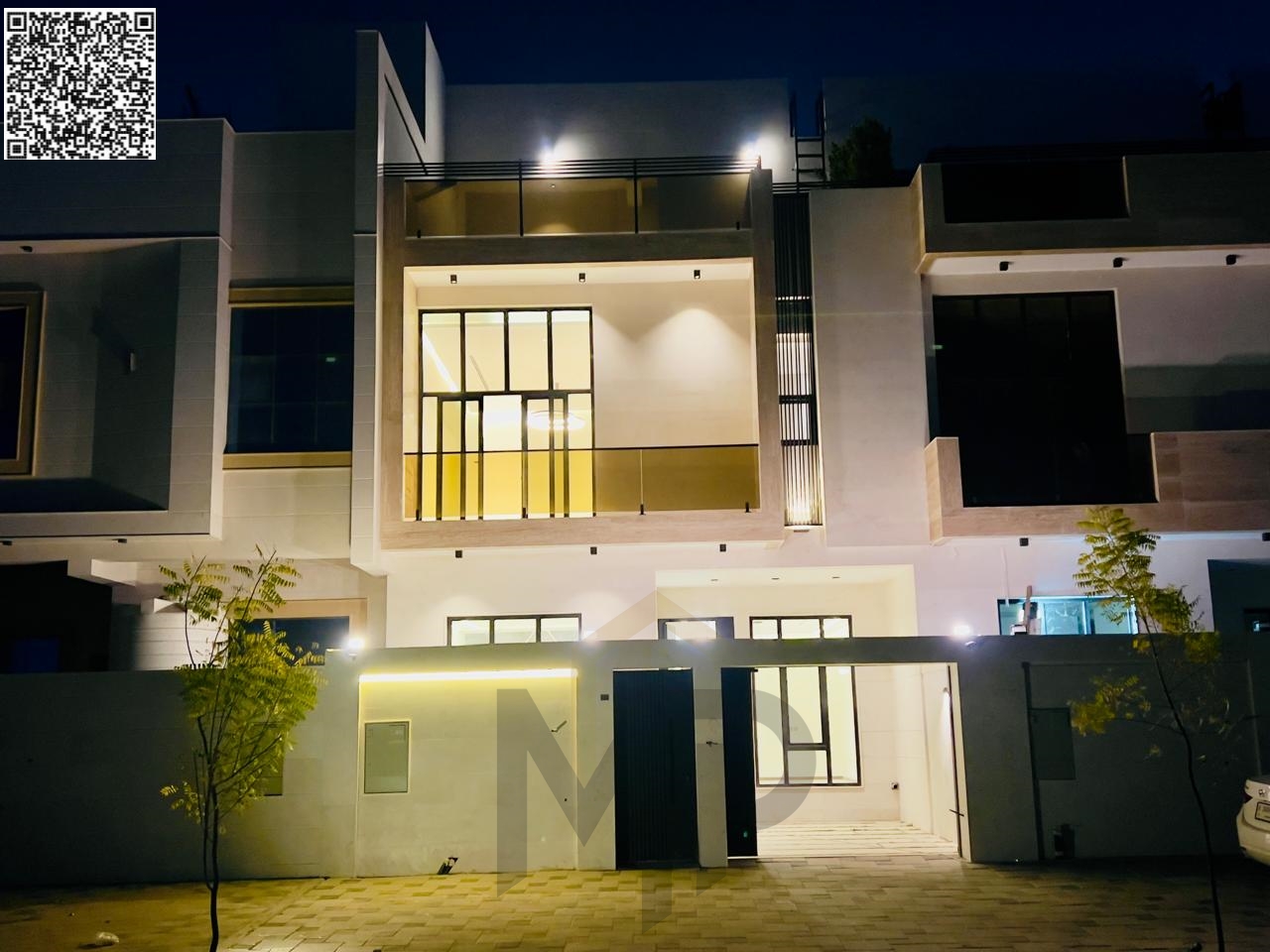 For Sale - Two floors, roof, and large area facing a park - Registration fees included - Near Sheikh Mohammed Bin Zayed Road - Freehold for all nation