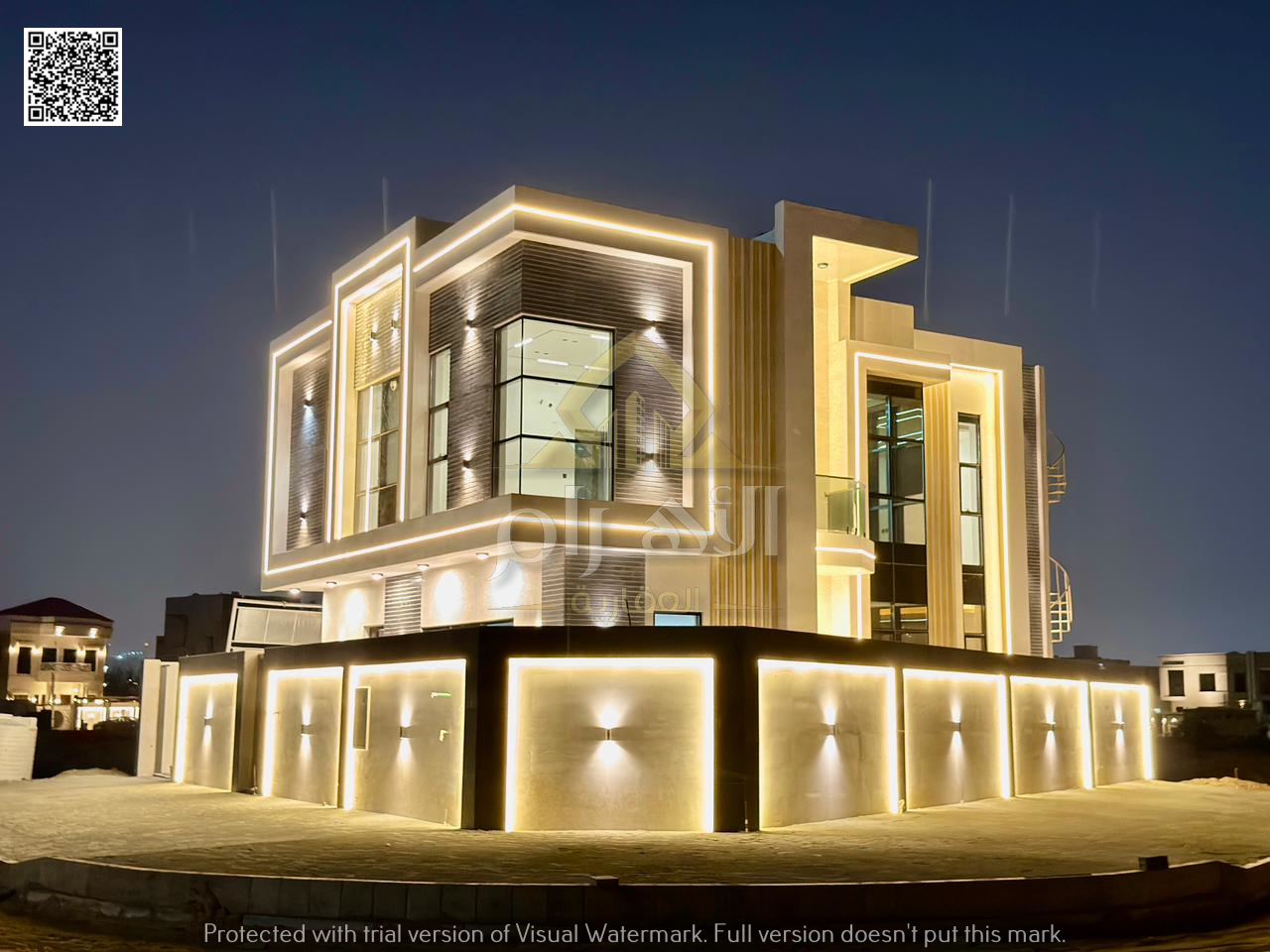 Modern villa on a corner lot with two street frontages, 3300 sq ft land area, super deluxe finishing, at a special price, freehold ownership for all n