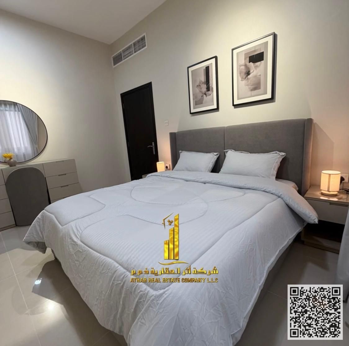Luxurious one-bedroom apartment, brand new furnishings, first occupancy, for monthly rent in Ajman - Al Jurf 2 - next to Al Aqsa School
