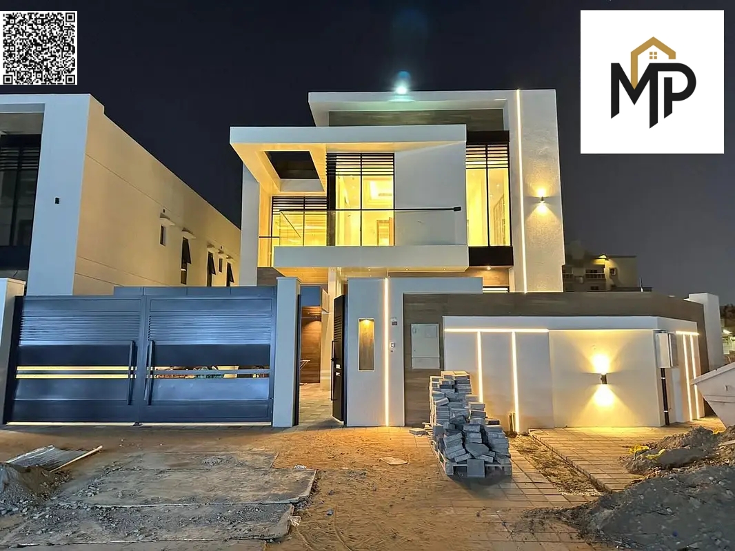 A beautifully designed luxury villa located next to Ajman Academy in Al Muwaihat 2, featuring high-end finishes and spacious family living areas.