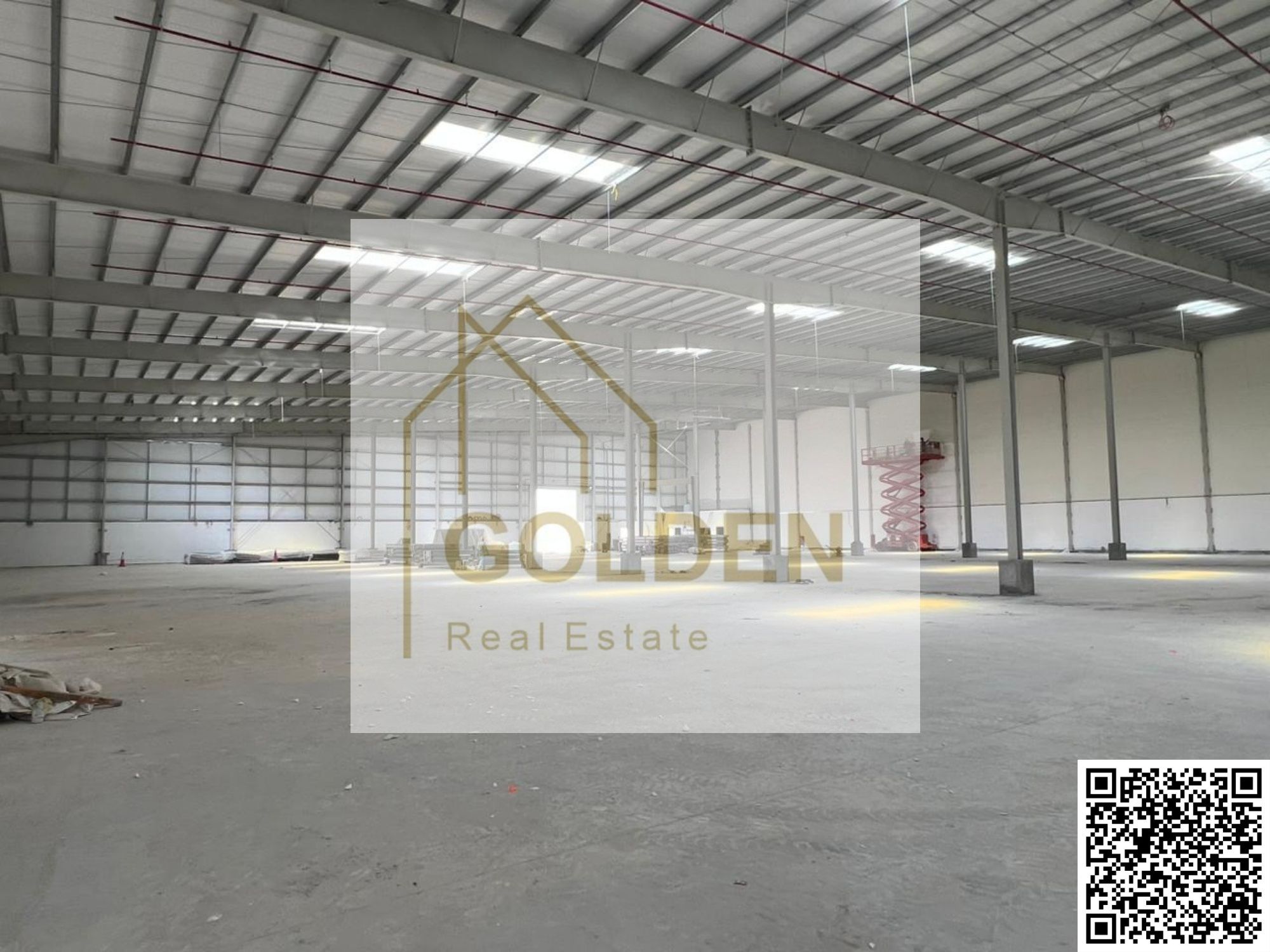 300 kW power capacity at a competitive rate of AED 32 per sq. ft, with a prime triple main-road frontage ensuring high operational efficiency.