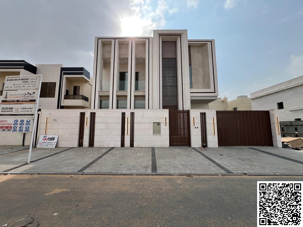 New Classic Villa for Sale, Price Including Air Conditioning and No Annual Fees, on the Main Street, Ready to Move In, in One of Ajman's Most Prestigi