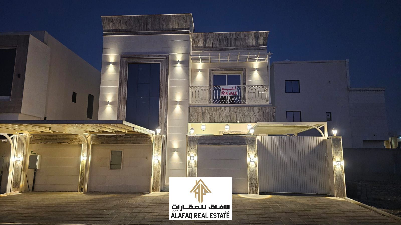The villa is ready for immediate occupancy, including electricity connection and indoor and outdoor carports.