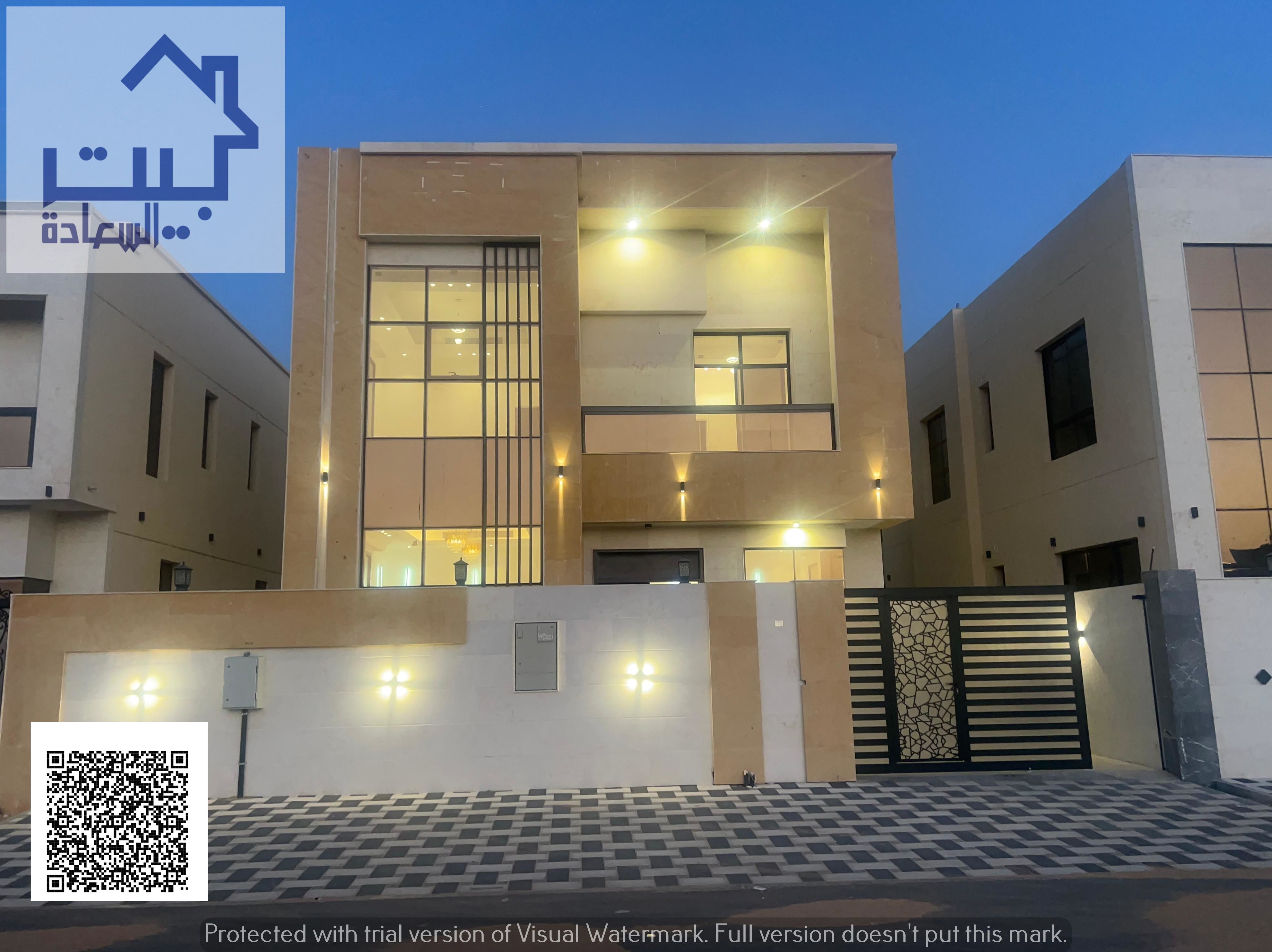 Villa for sale in Al Yasmeen, Ajman | Freehold for all nationalities | Five master bedrooms | Water and electricity included | Elegant modern design