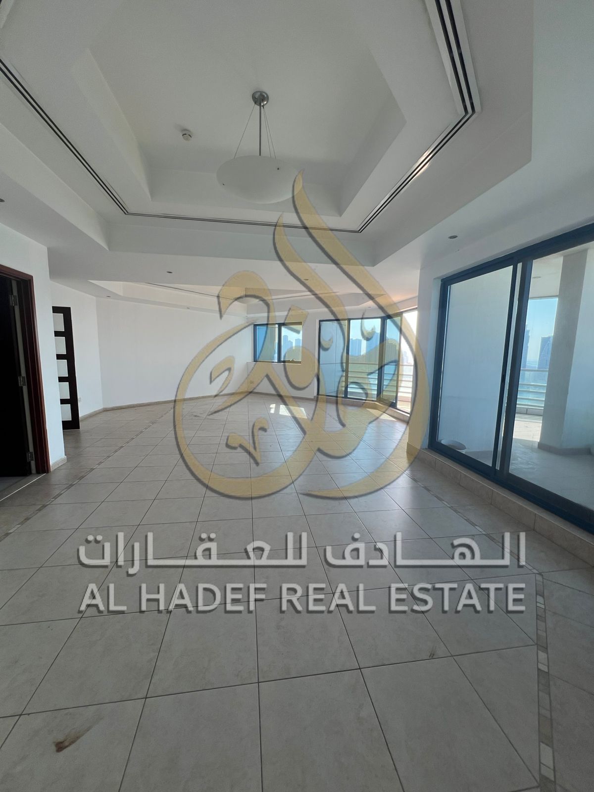 Three bedrooms and a living room, all rooms are master suites. The apartment features free air conditioning, a gym, a swimming pool, parking, and free