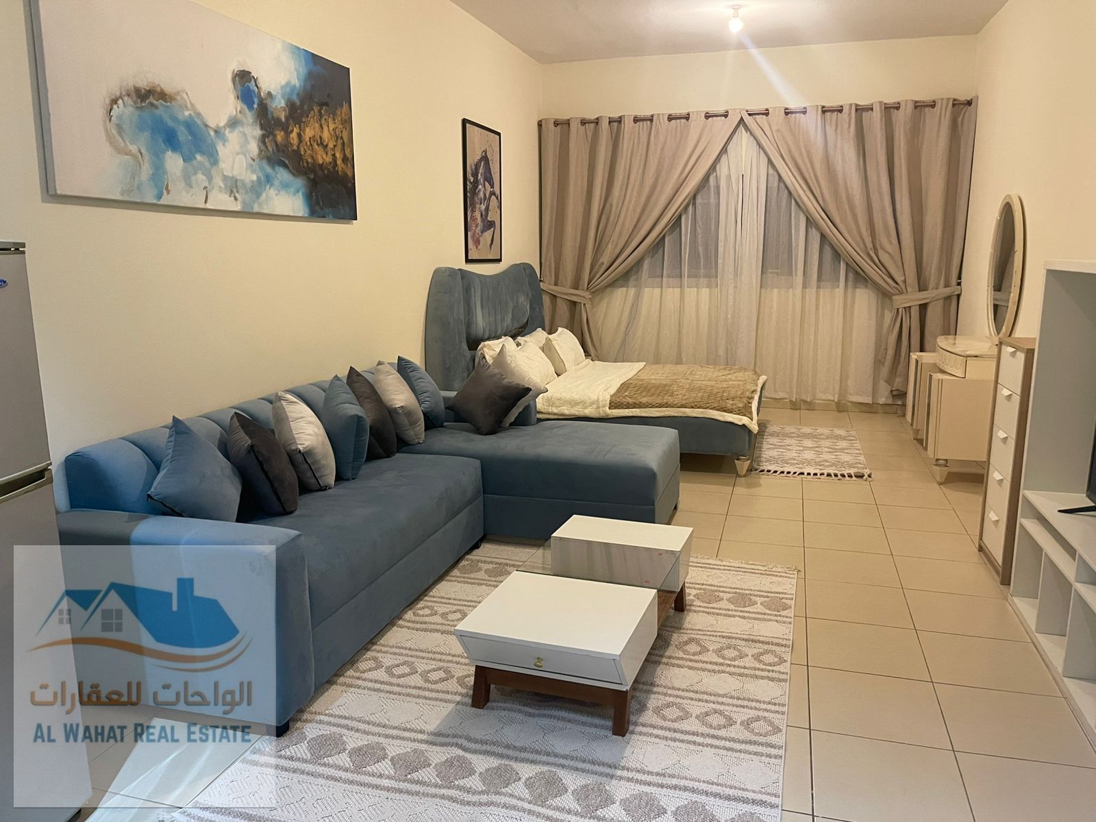 A fully furnished studio apartment is now available for monthly rent in Ajman One Towers – Al Rashidiya. Enjoy a luxurious lifestyle in one of Ajman's