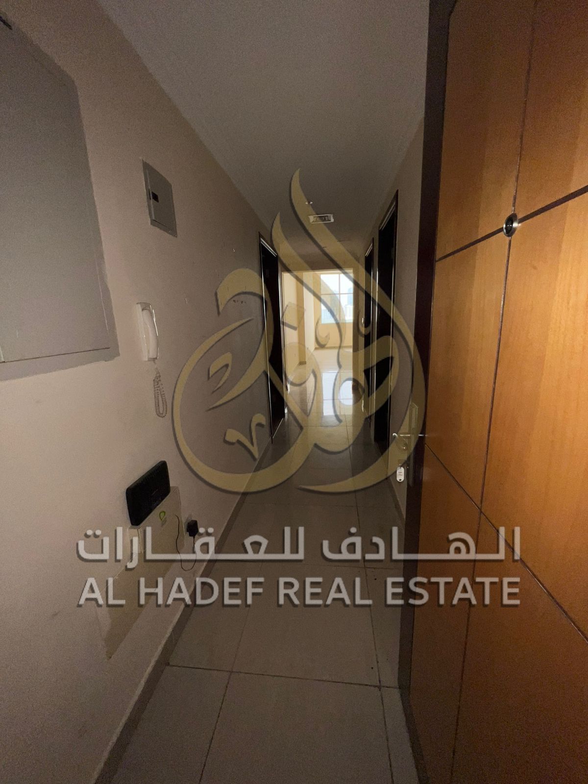 Apartment for annual rent in Al Majaz 3 with sea view, 2 bedrooms and a living room with balcony, laundry room, storage, and 2 bathrooms. Maintenance