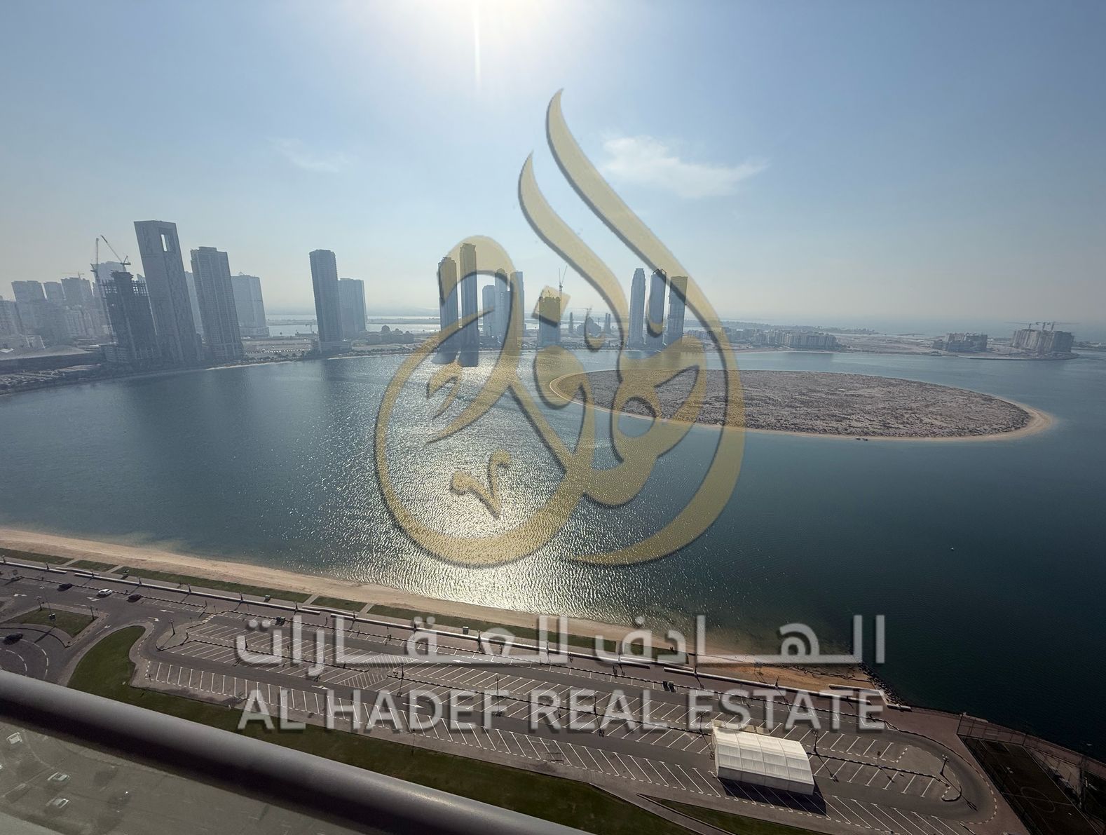 For rent in Sharjah - Al Qasba, a 3-bedroom apartment with a maid's room in a strategic location. All rooms are master suites and are suitable for fam
