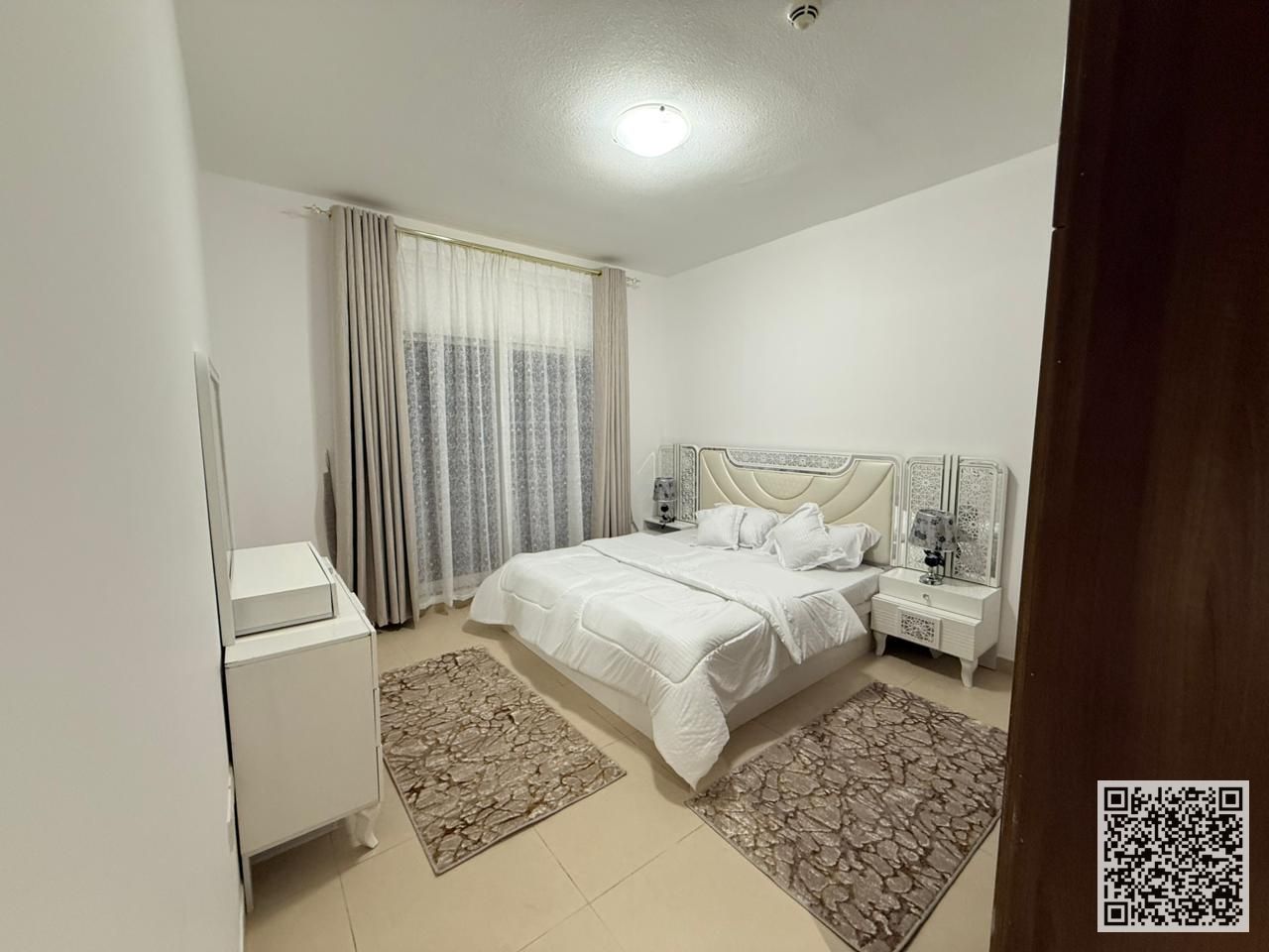 The most luxurious and elegant one-bedroom apartment, fully furnished with brand new, high-end furniture, and includes a private parking space inside