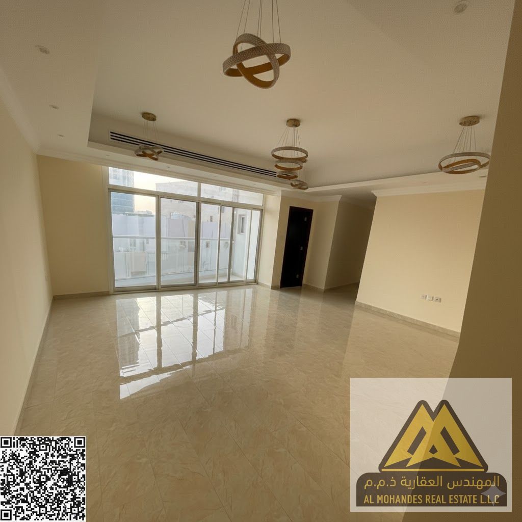 Annual Rent – 3-Bedroom Apartment with Living Room in Al Rawda 2 (Iqua Building)