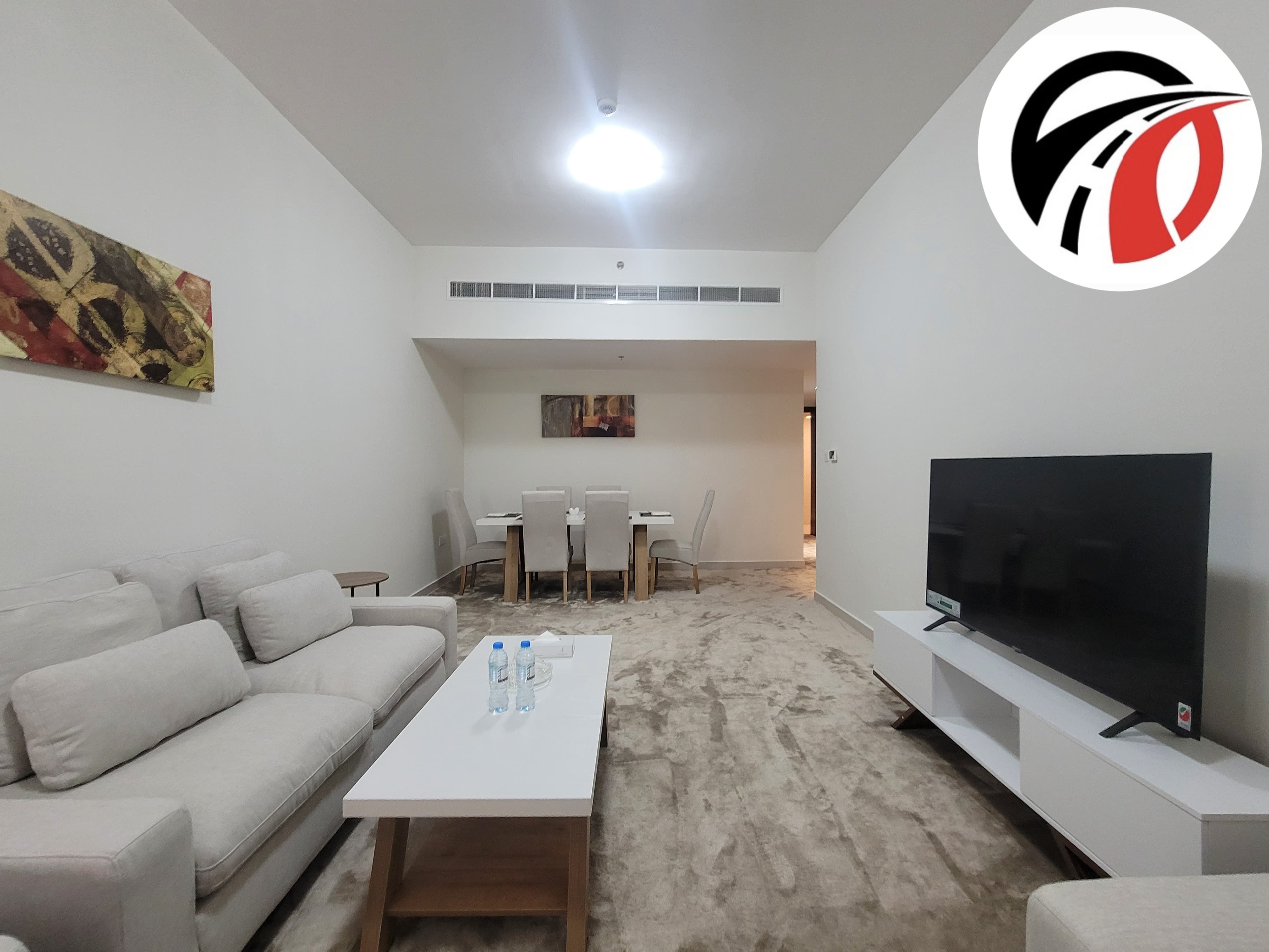 Fully Furnished 2bhk apartment with 3 washroom and balcony| Ready to move| 110K AED|