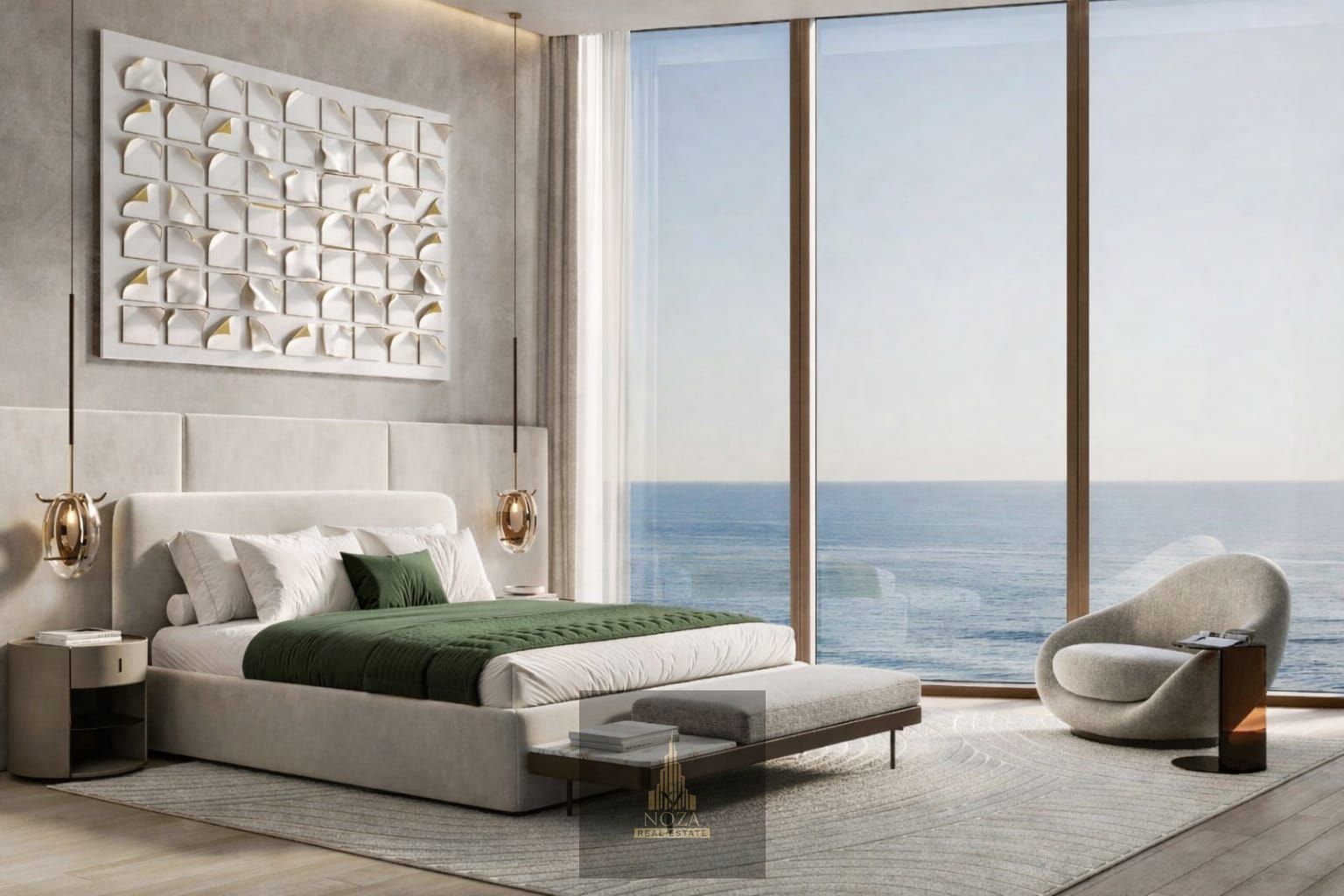 Luxury Beachfront Living with Skyline Views