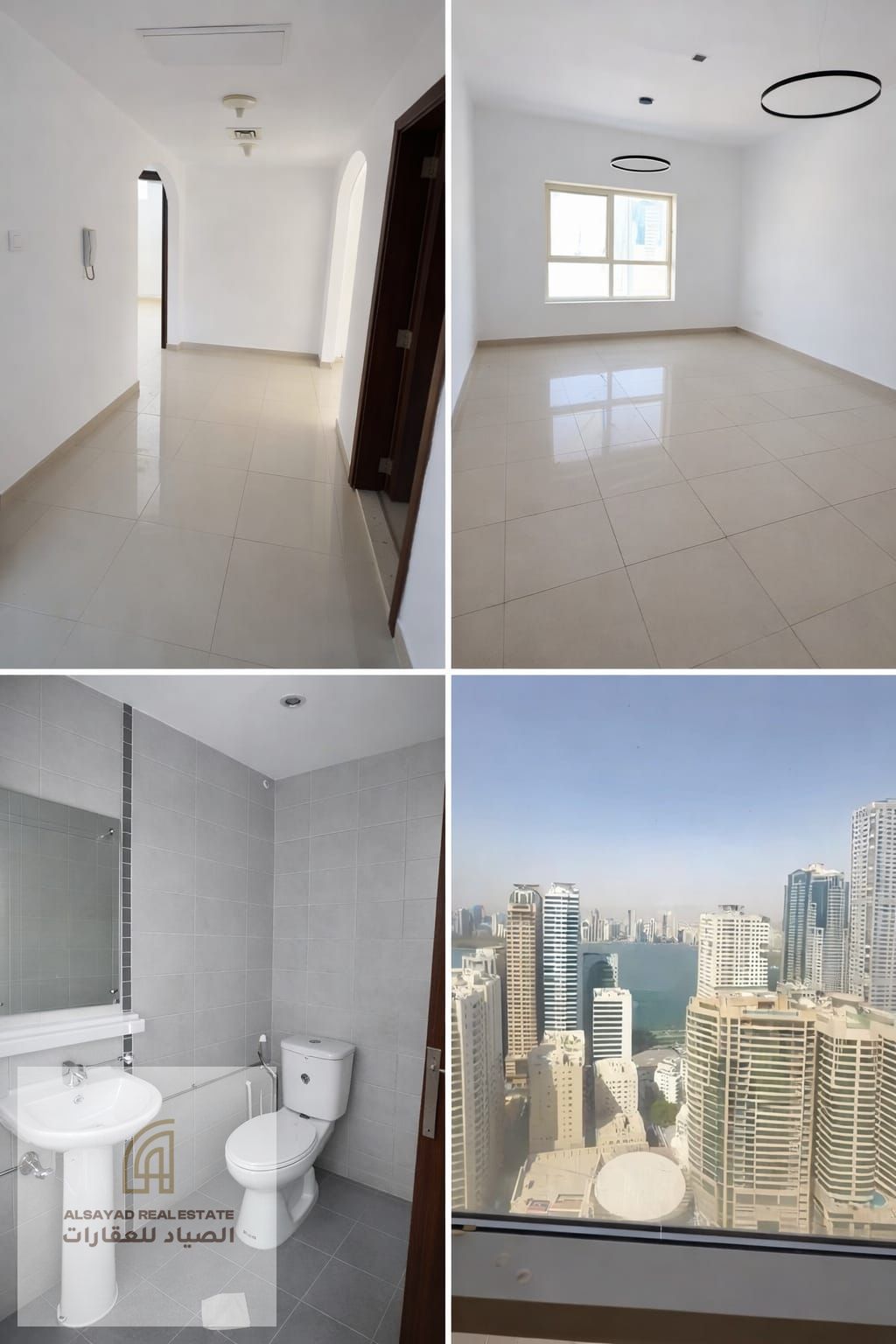 Two-bedroom apartment with a living room in Rose Tower