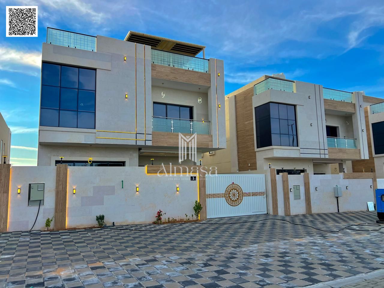 Furnished villa for sale in Al Helio 2 – Ajman | Two floors + roof | Includes registration and ownership fees and air conditioning