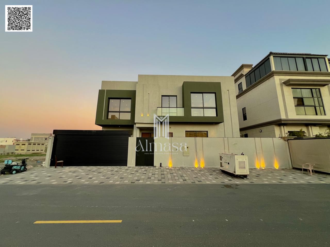 A brand-new luxury villa for sale in Al Zahya – Ajman, offered at a special price and including central air conditioning.