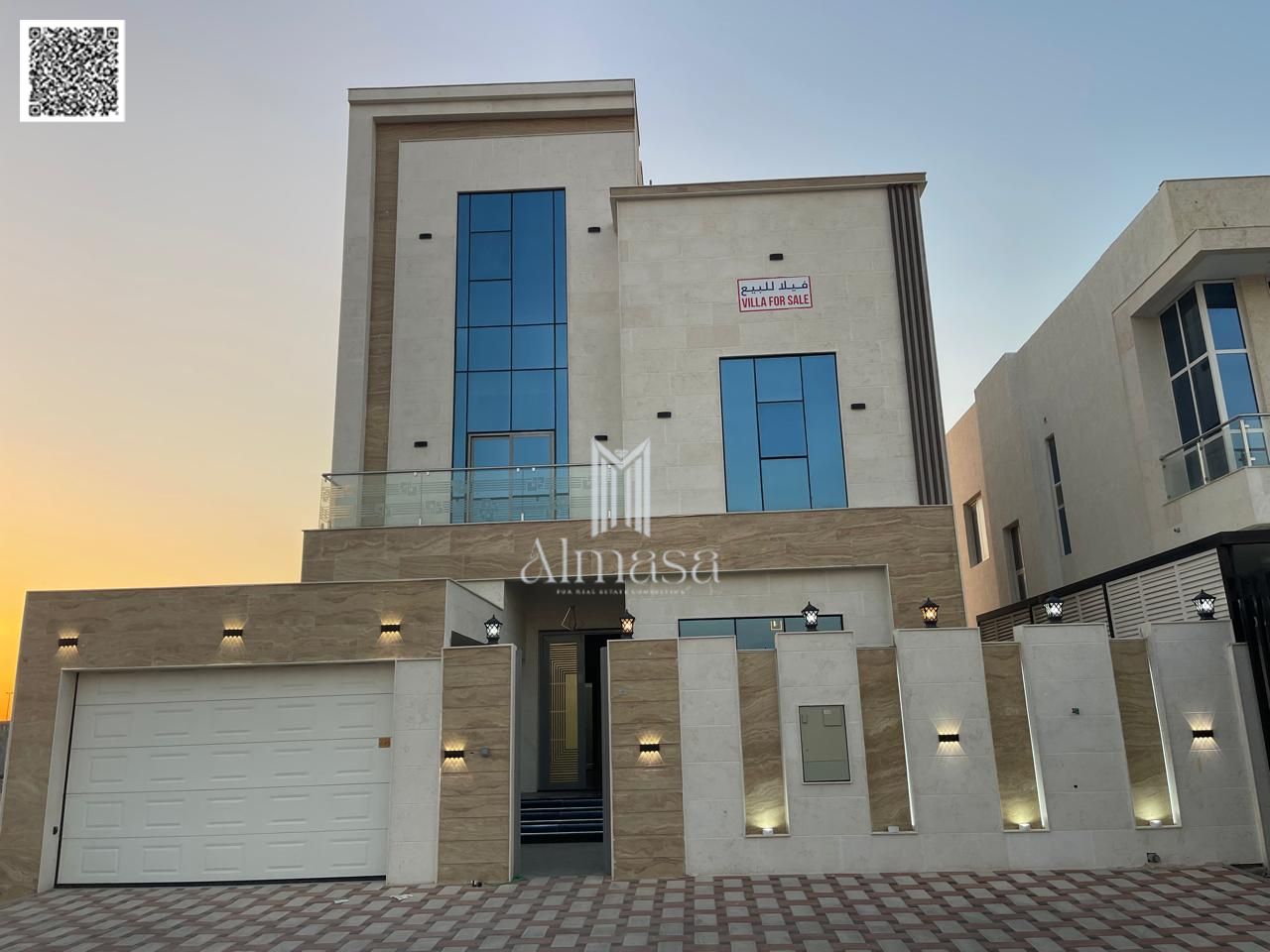 Villa for sale in Al Bahia area, with a very distinctive view, close to Sheikh Mohammed Bin Zayed Road and Emirates Road, where elegance, beauty and sophistication abound.
