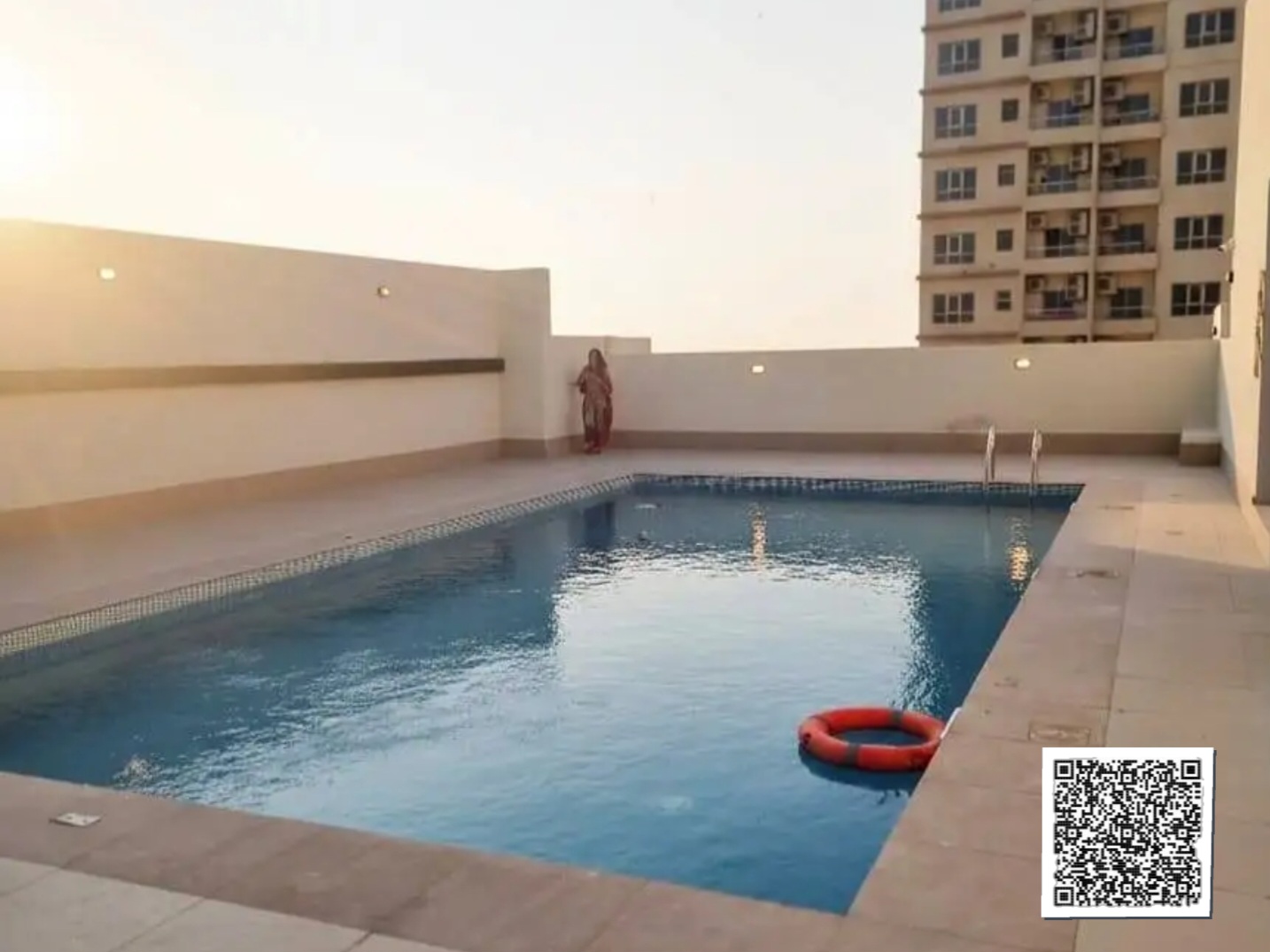 Large 1BR + 2 Bath in Garden Residences by Azha. with gym, pool, parking included. AED 39k in 4 cheques. Family-only living in Emirates City,