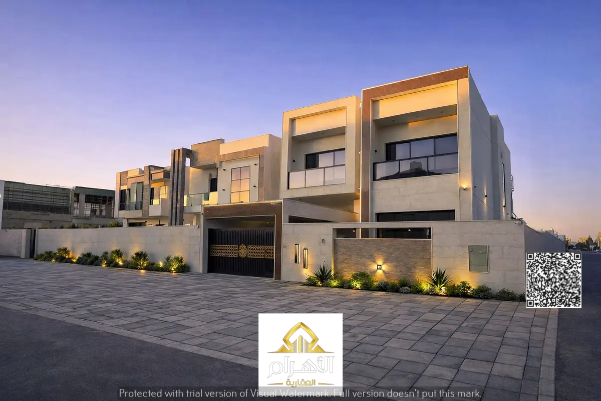 Luxury villa in Al Yasmin | Super deluxe finishing | Central air conditioning | Prime location near Sheikh Mohammed Bin Zayed