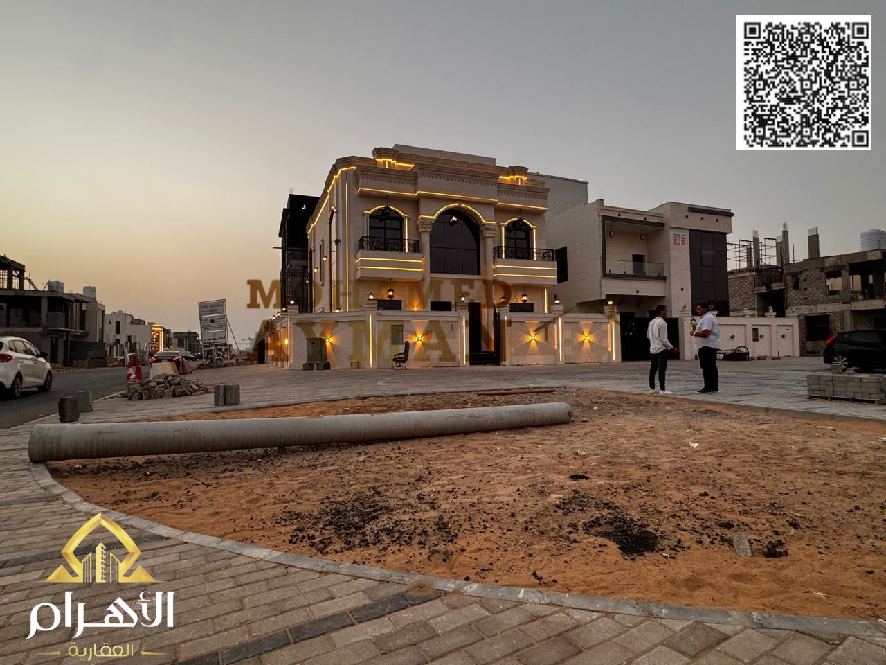 Corner Villa with Large Setback for Sale in Al Helio 2, Ajman – 5 Master Bedrooms, Spacious Layout, All Fees Included