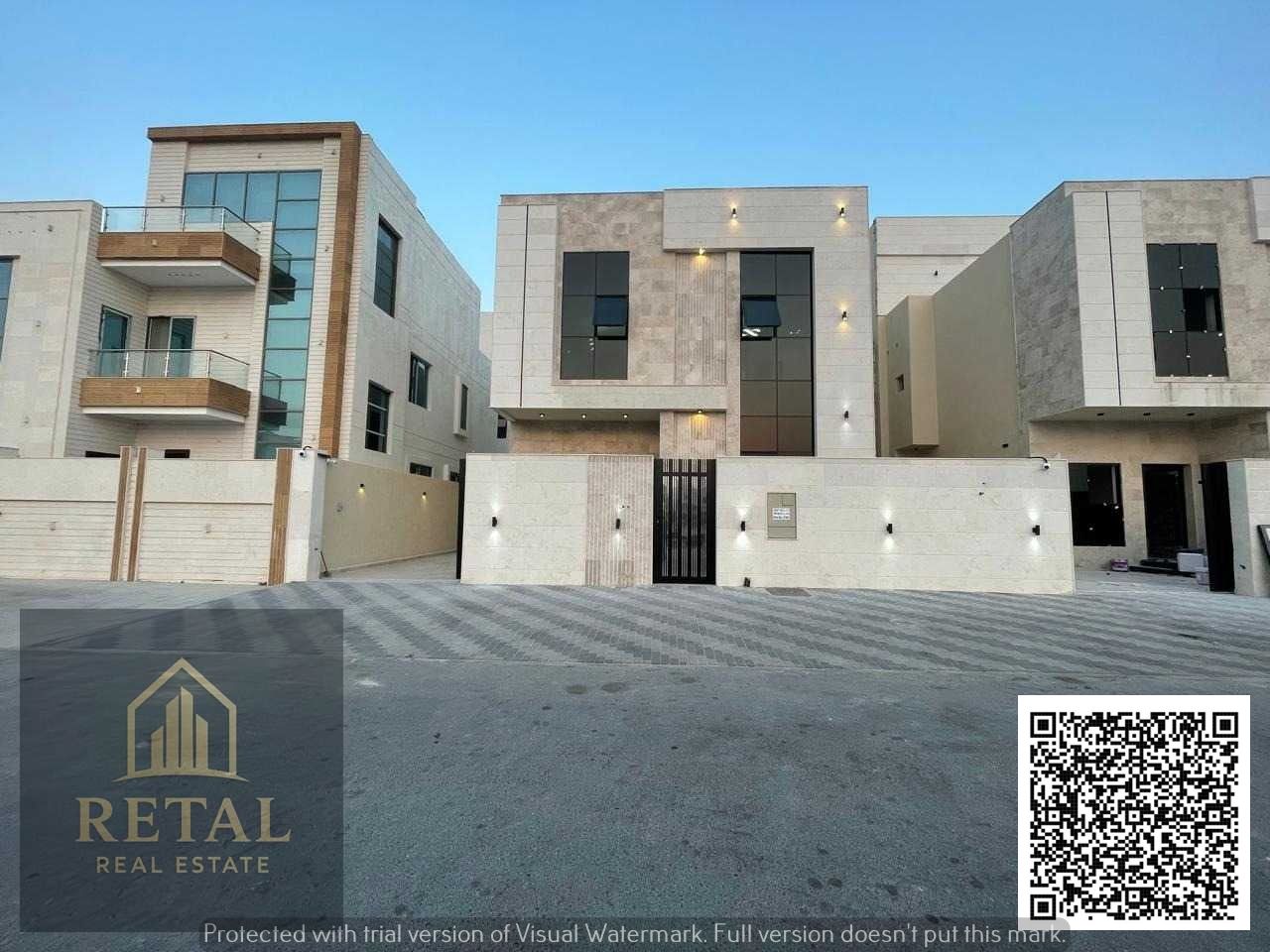 Luxury 5-Bedroom Villa for Sale in Al Yasmeen Garden Ajman Near Sheikh Mohammed Bin Zayed Road with Roof Terrace and Parking