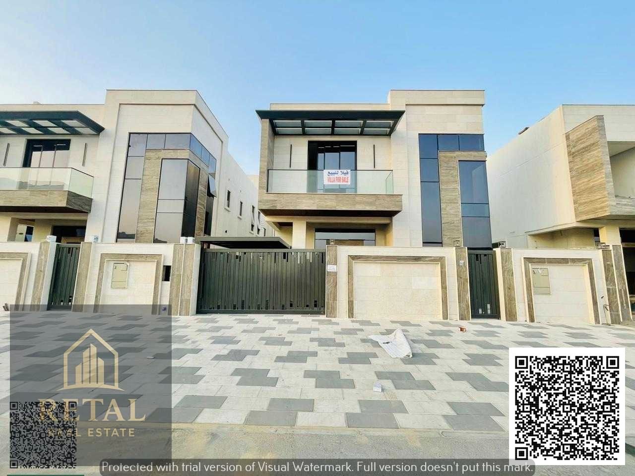 Luxury super deluxe villa for sale in Al Bahia, Ajman – prime location near services & mosque, freehold for all nationalities, no fees
