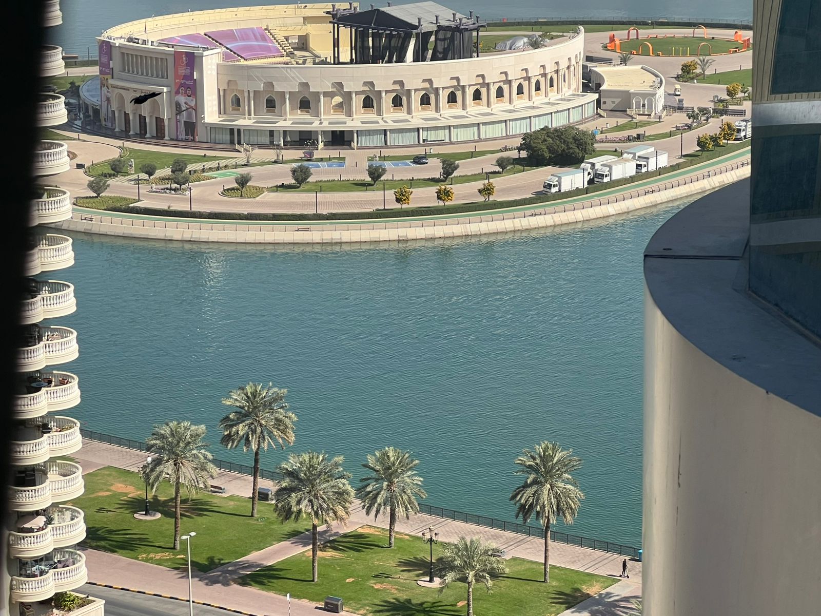 One bedroom and a living room with spacious layout and sea view Master bedroom Modern finishing Prime location Central air conditioning Family-only re