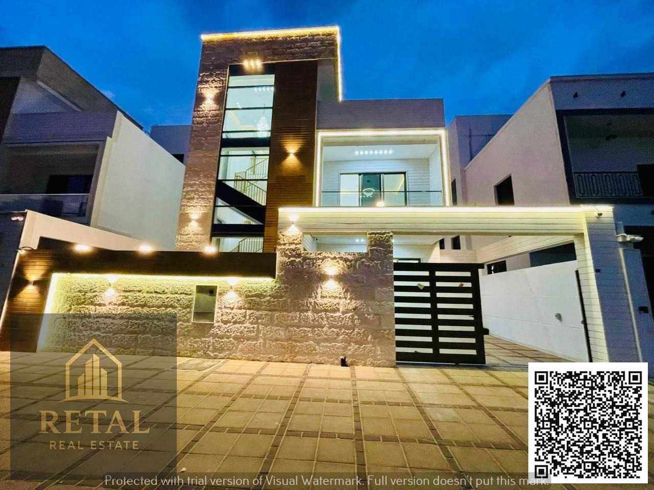 Luxury villa for sale in Al Bahia Ajman with three floors spacious layout family design and a great price for living or investment