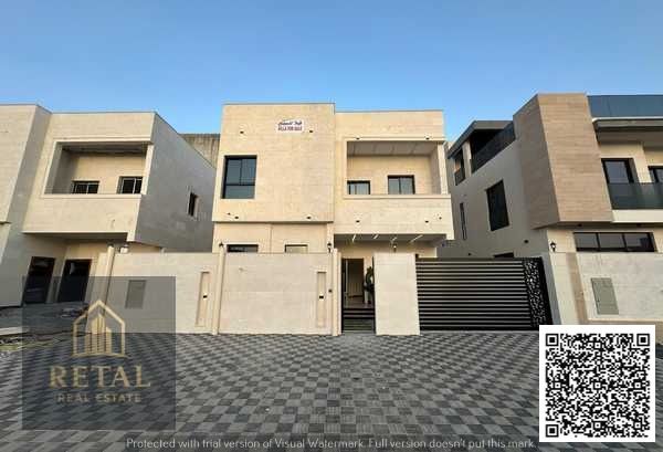 Modern villa for sale in Al Bahia Ajman facing park and mosque near schools hospitals services with spacious layout and elegant contemporary design