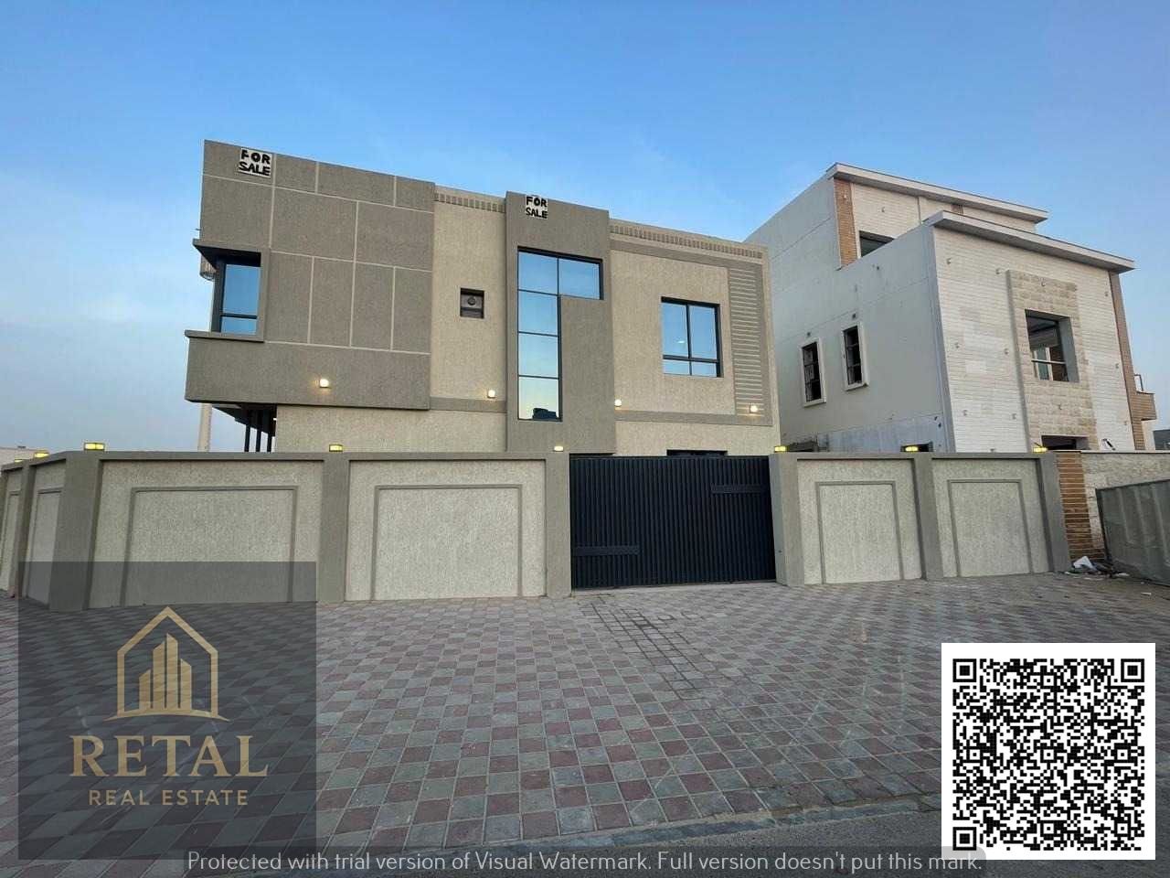 Luxury 6BR villa for sale in Al Zahia, prime corner location on two streets, modern design, spacious 3600 sqft area,