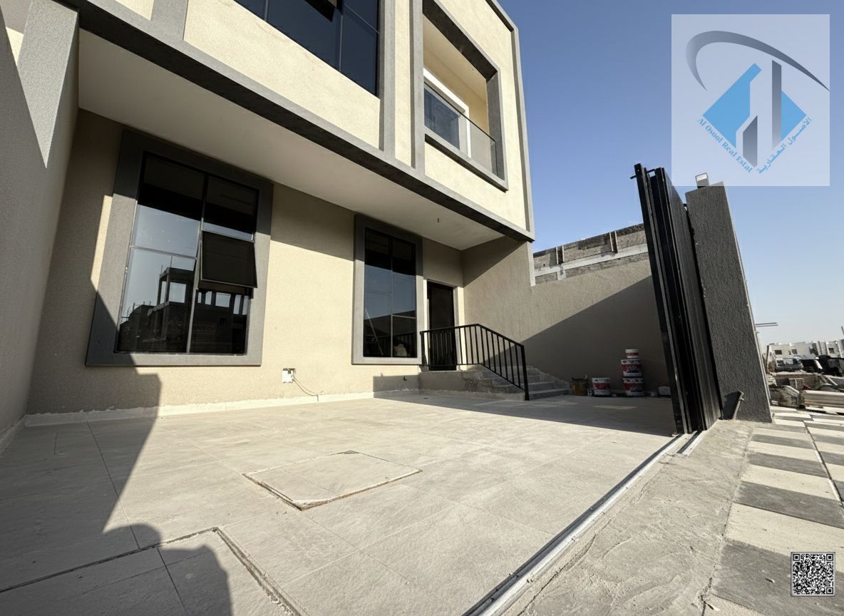 "A luxurious 4-bedroom villa in Al Zahia with full air conditioning, a sophisticated modern design, a spacious garden, freehold ownership, ideal for l