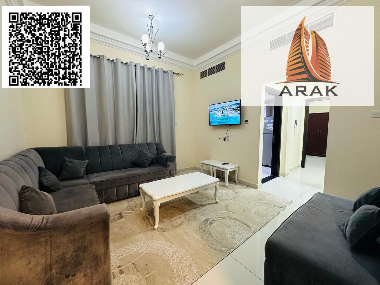 Fully Furnished Two Bedroom Apartment for Monthly Rent A well-maintained apartment for monthly rent located in Ajman