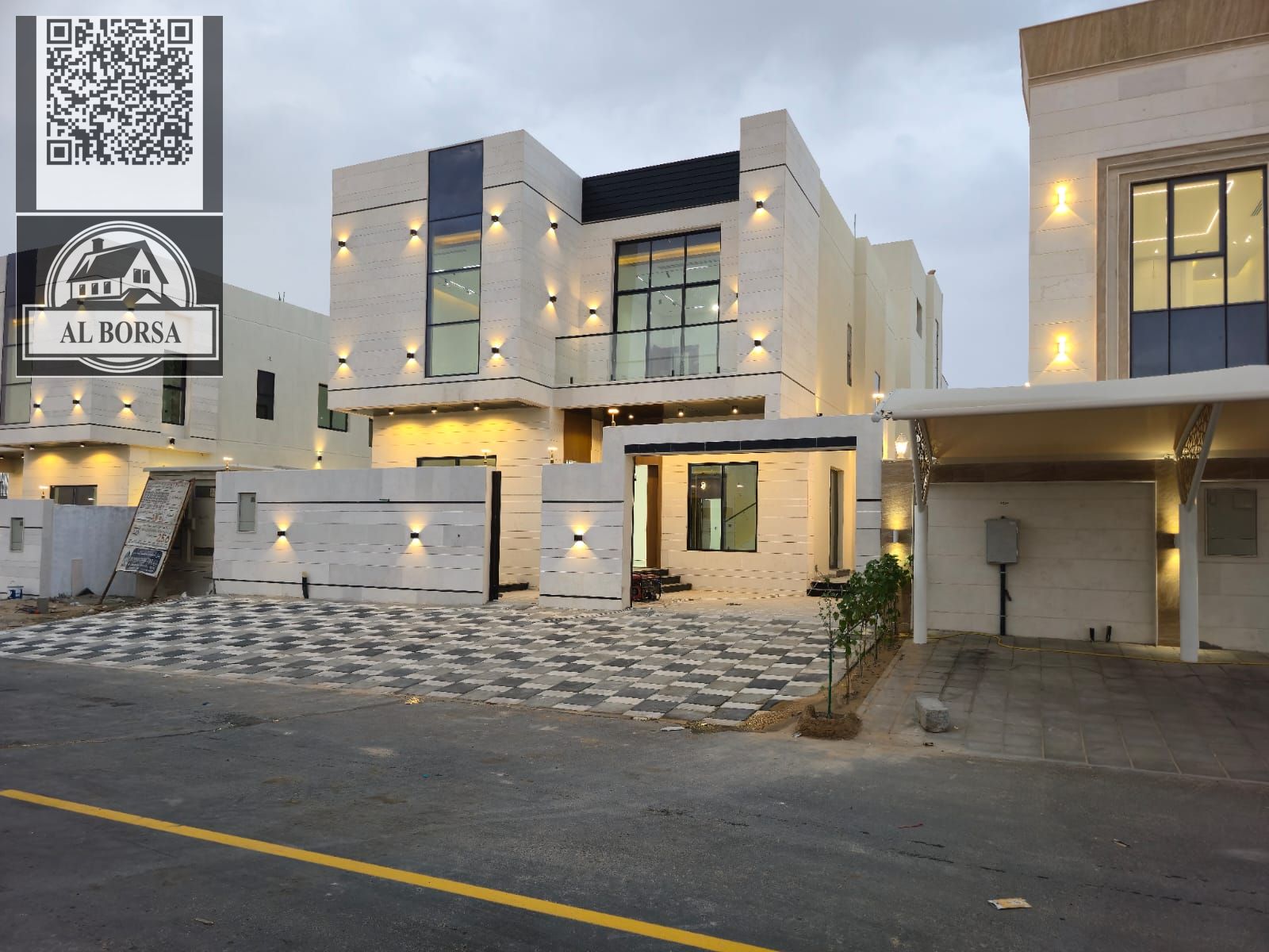 Corner villa for sale in Al-Basateen 2 project, Al-Haliou, 5 modern rooms, opposite Al-A'raf office, 1.75 million including fees, negotiable