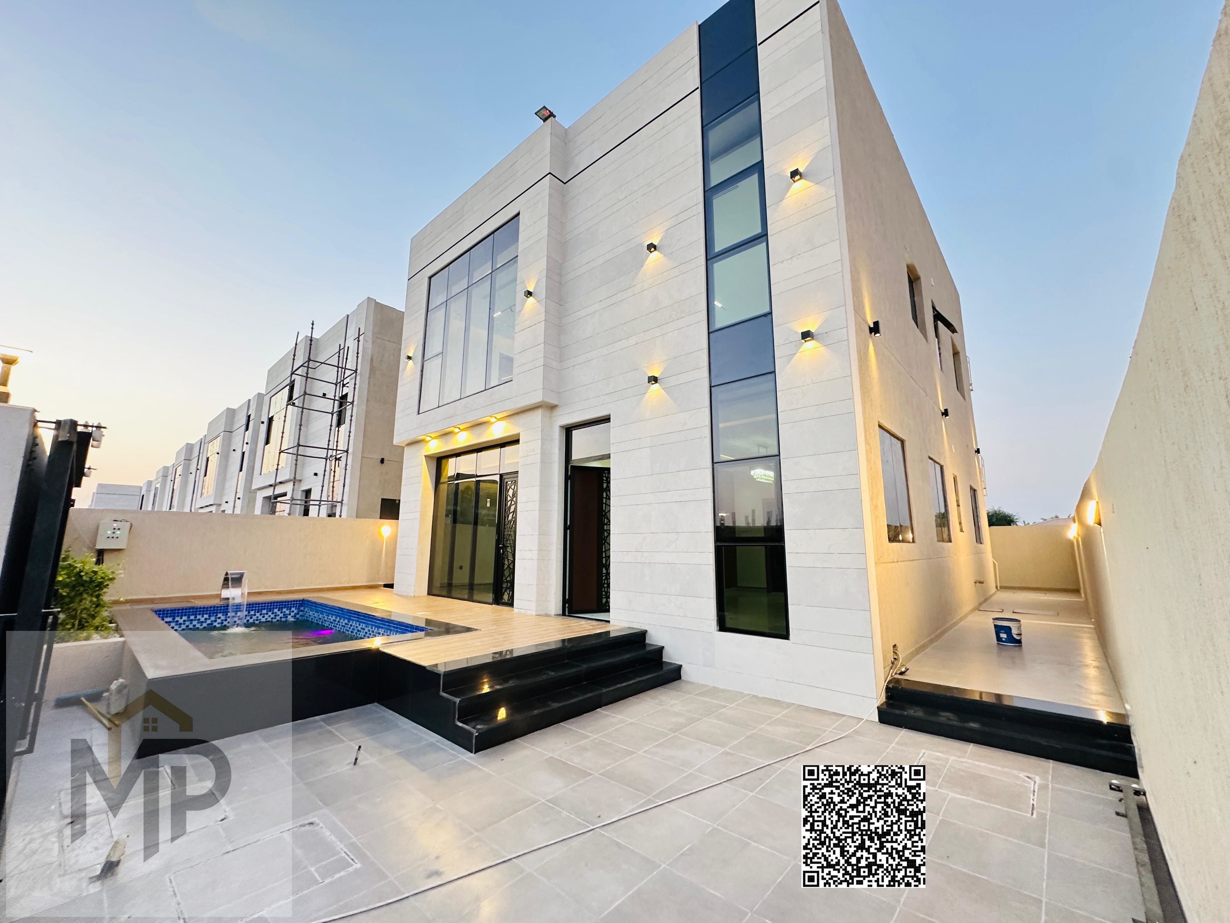 Luxury villa with private pool - prime location next to the services area in Ajman. Registration fees included.