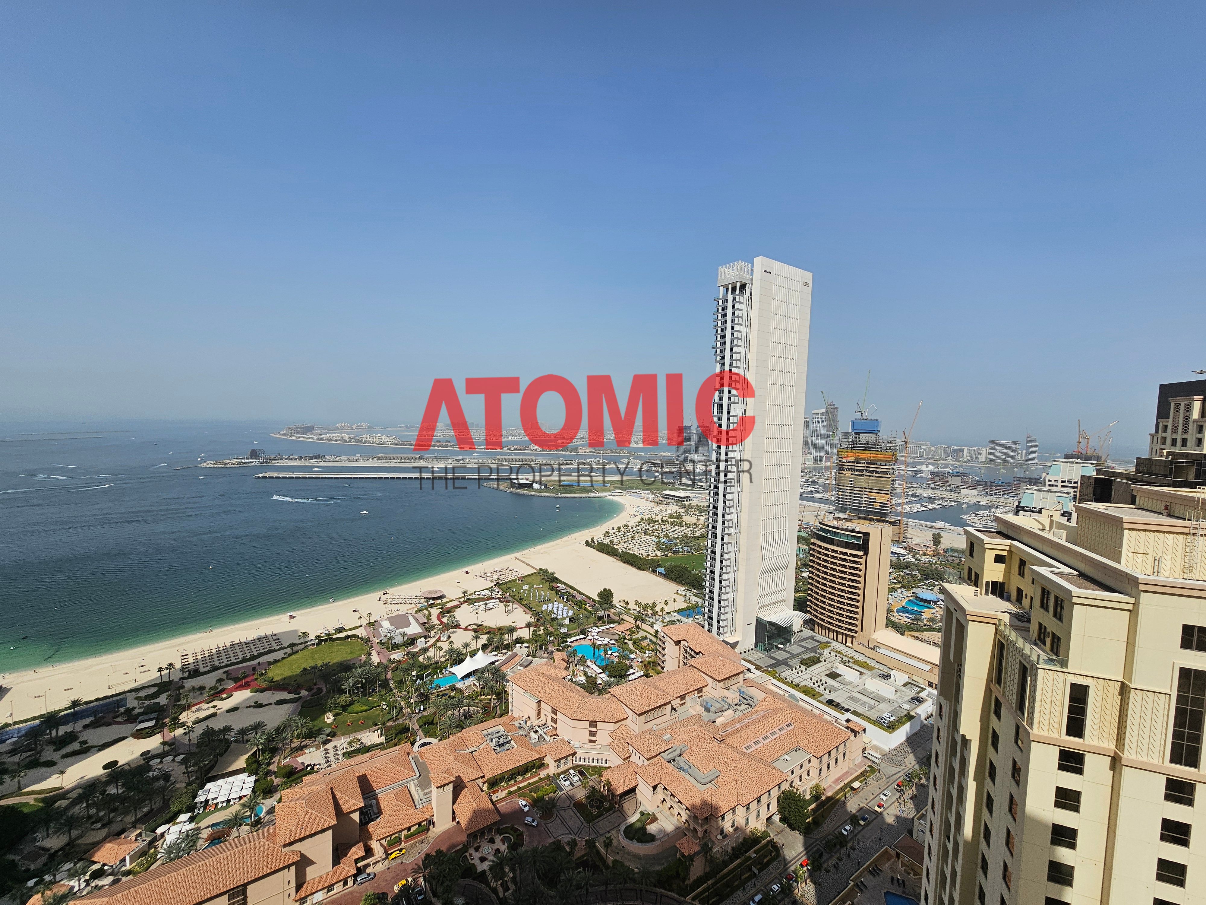Large 2 Br With Sea and Palm View on High Floor