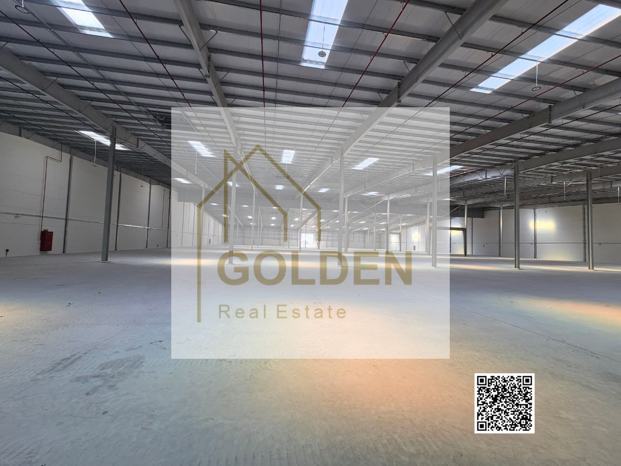 Industrial warehouse with 13.5-meter height for annual rent in Umm Al Quwain | AED 32 per sq. ft. | High power supply