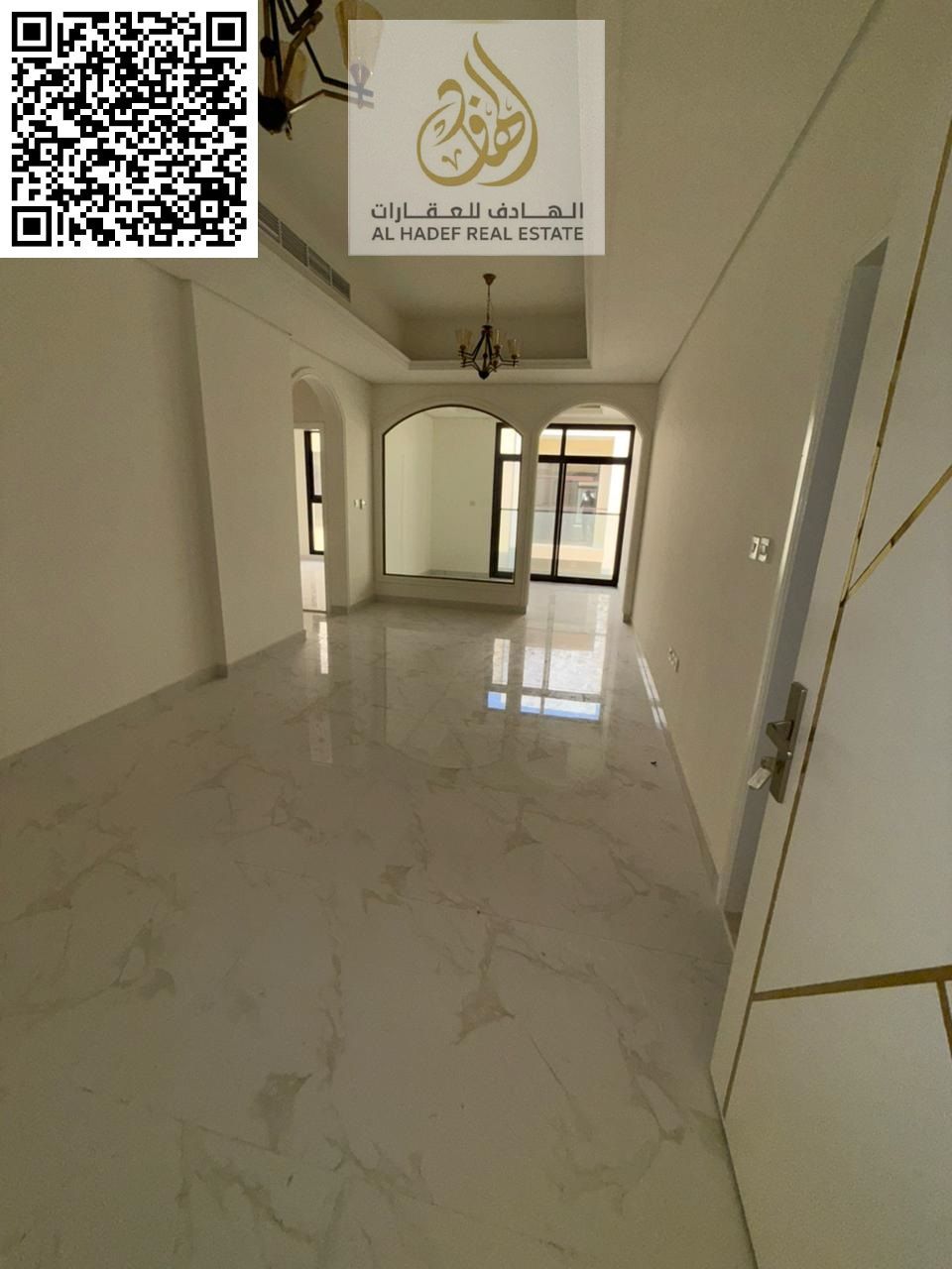 One bedroom and living room with two bathrooms, balcony, and built-in wardrobe. Located behind the Saudi German Hospital, near a school complex. First