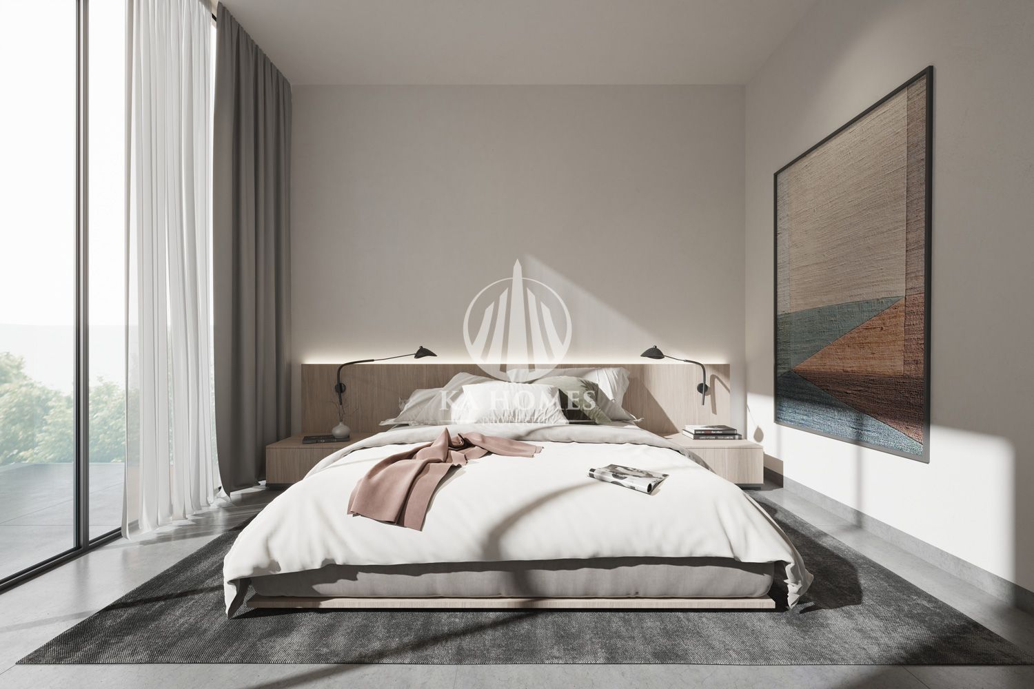 Two-bedroom apartment in Aljada | Down payment of 70,000 AED | Modern finishes |