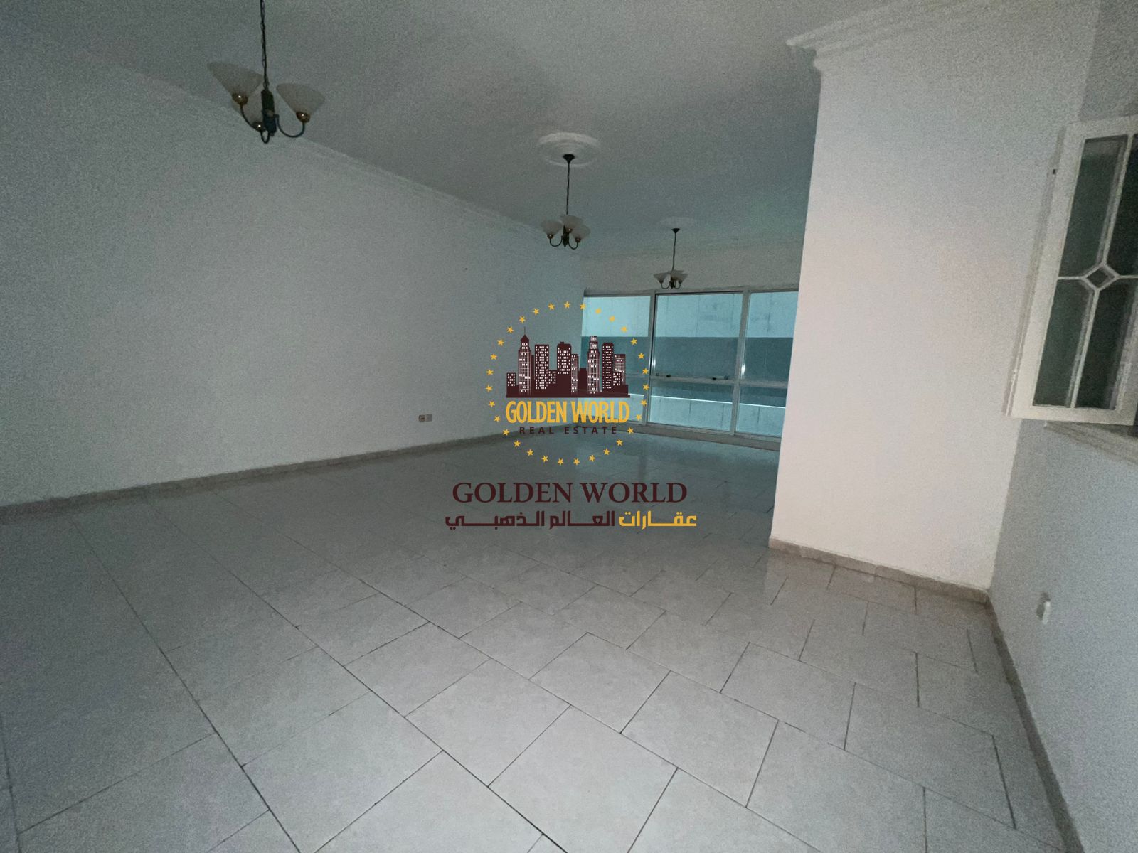 2-bedroom apartment in Al Majaz 2, Sharjah, very spacious, free AC, 2 baths, family-only, 24/7 security. Rent 50,000 via Tabby or Tamara.