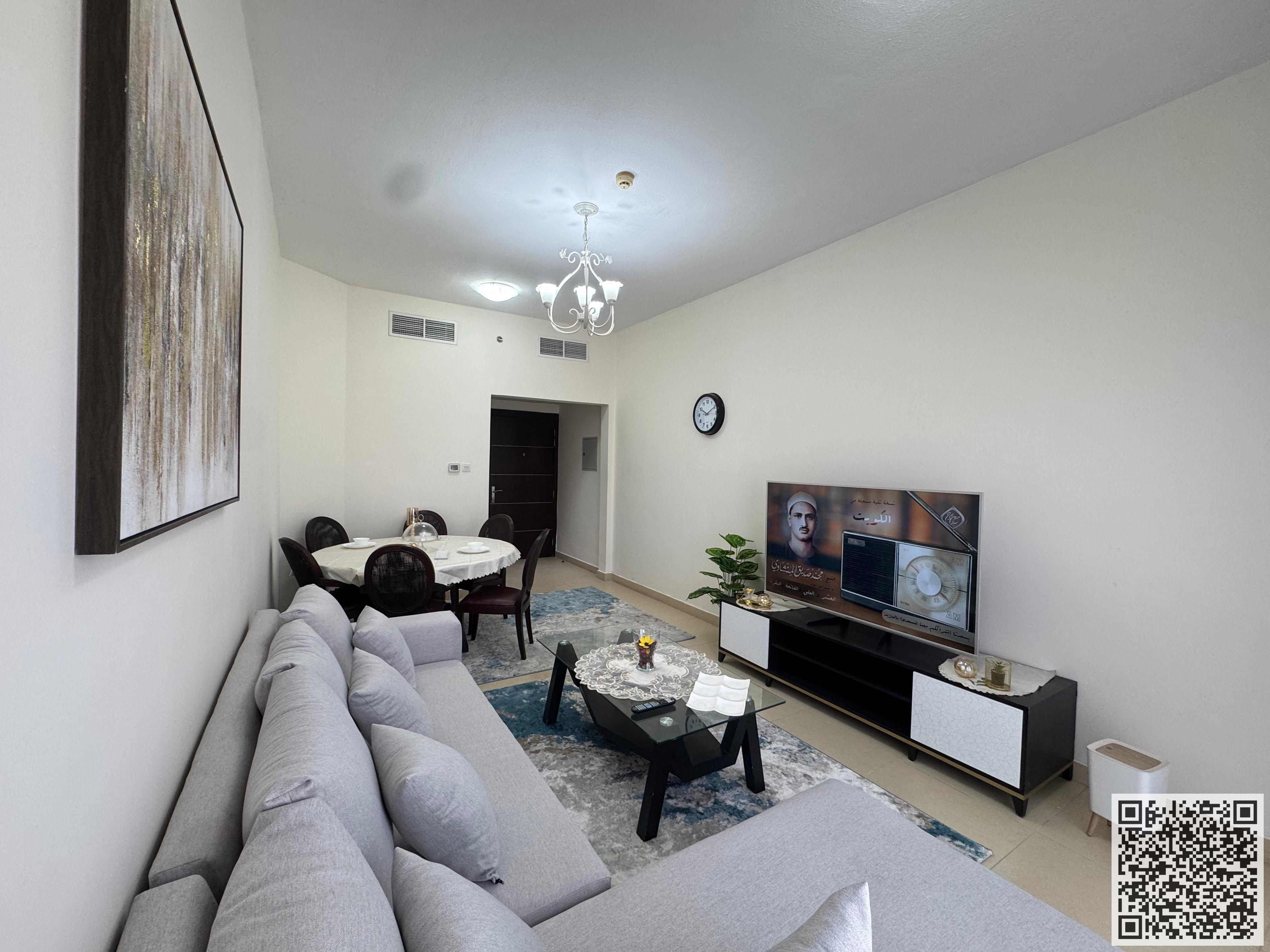 Two luxurious, fully furnished bedrooms and a living room for monthly rent in Ajman - Al Jurf 2 - Al Yasmin Towers