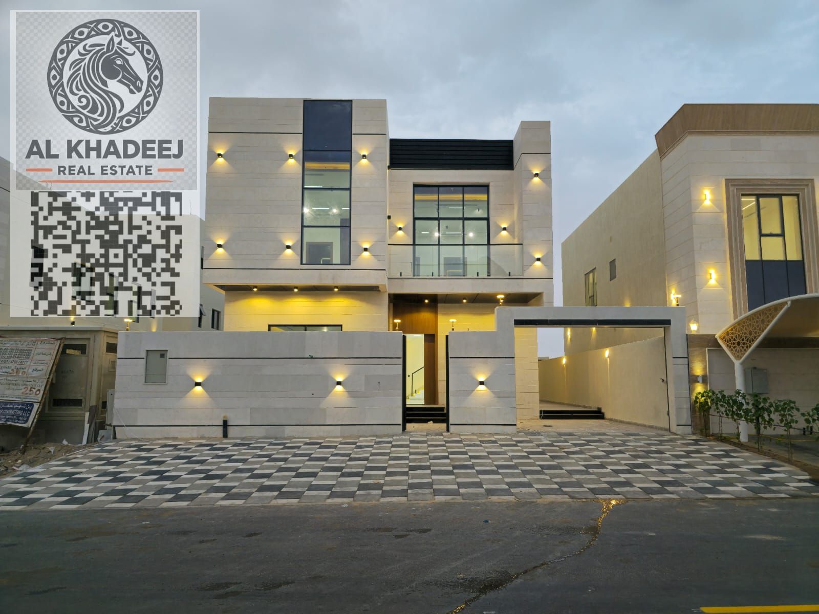 For sale: Modern corner villa opposite Al-Basateen 2 project, Al-Haliou. A modern villa with a contemporary design and high-end finishing.