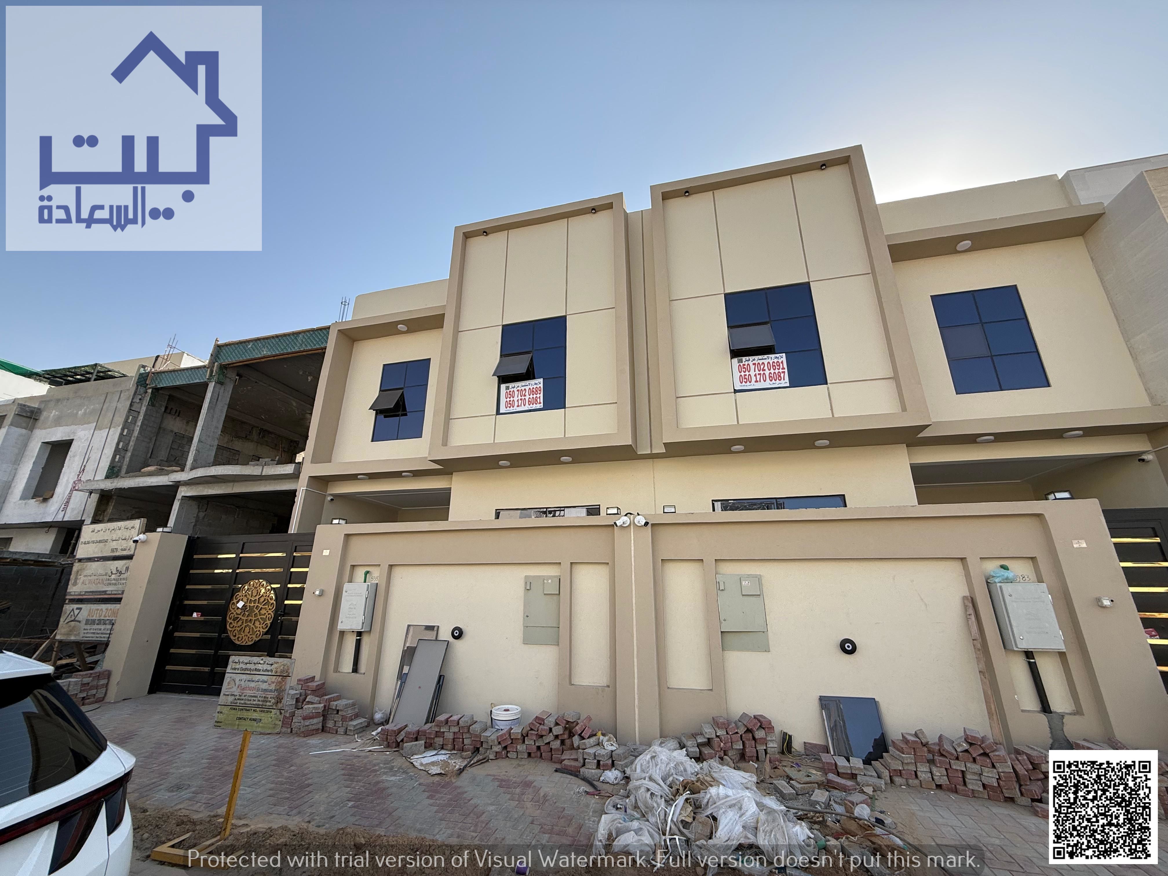 **Townhouse for rent in the heart of Al Yasmeen – First occupant, 3 master bedrooms, ready to move in, on main street, easy access to Dubai & Sharjah.