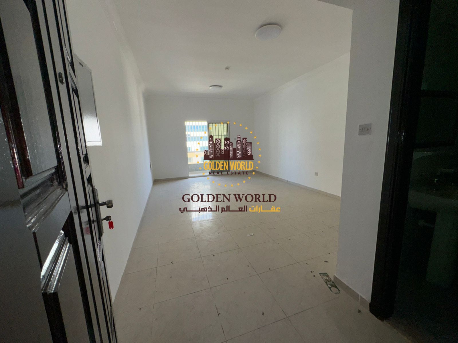 Two-bedroom apartment with living room, balcony, and parking in Al Majaz 3 Al Qasba, lake view, maid room, open-view kitchen.
