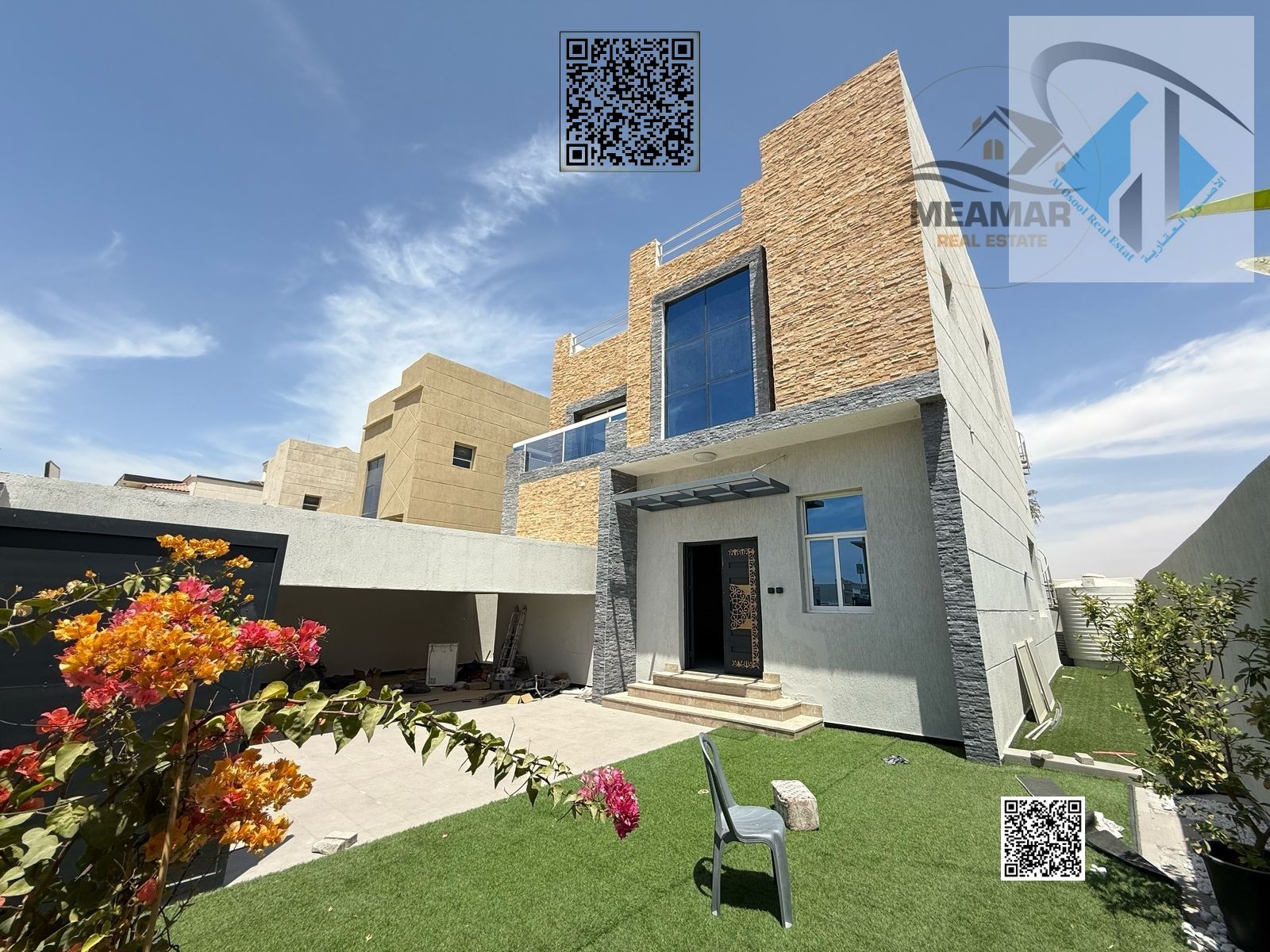 Villa for sale in Al-Haliyo area with electricity and water. Modern design and distinctive personal finishing. Freehold ownership for all nationalitie