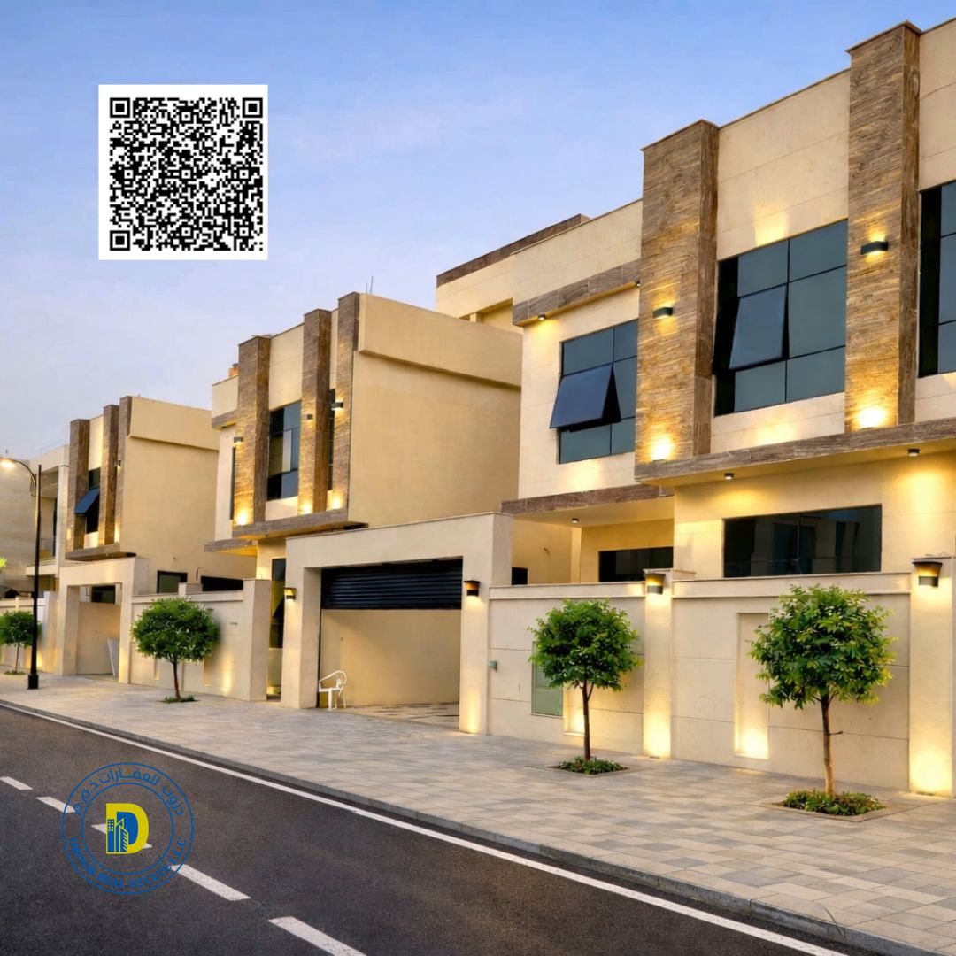 For sale: Modern villa with a roof, excellent location in Al Yasmin area, Ajman. Price includes air conditioning.