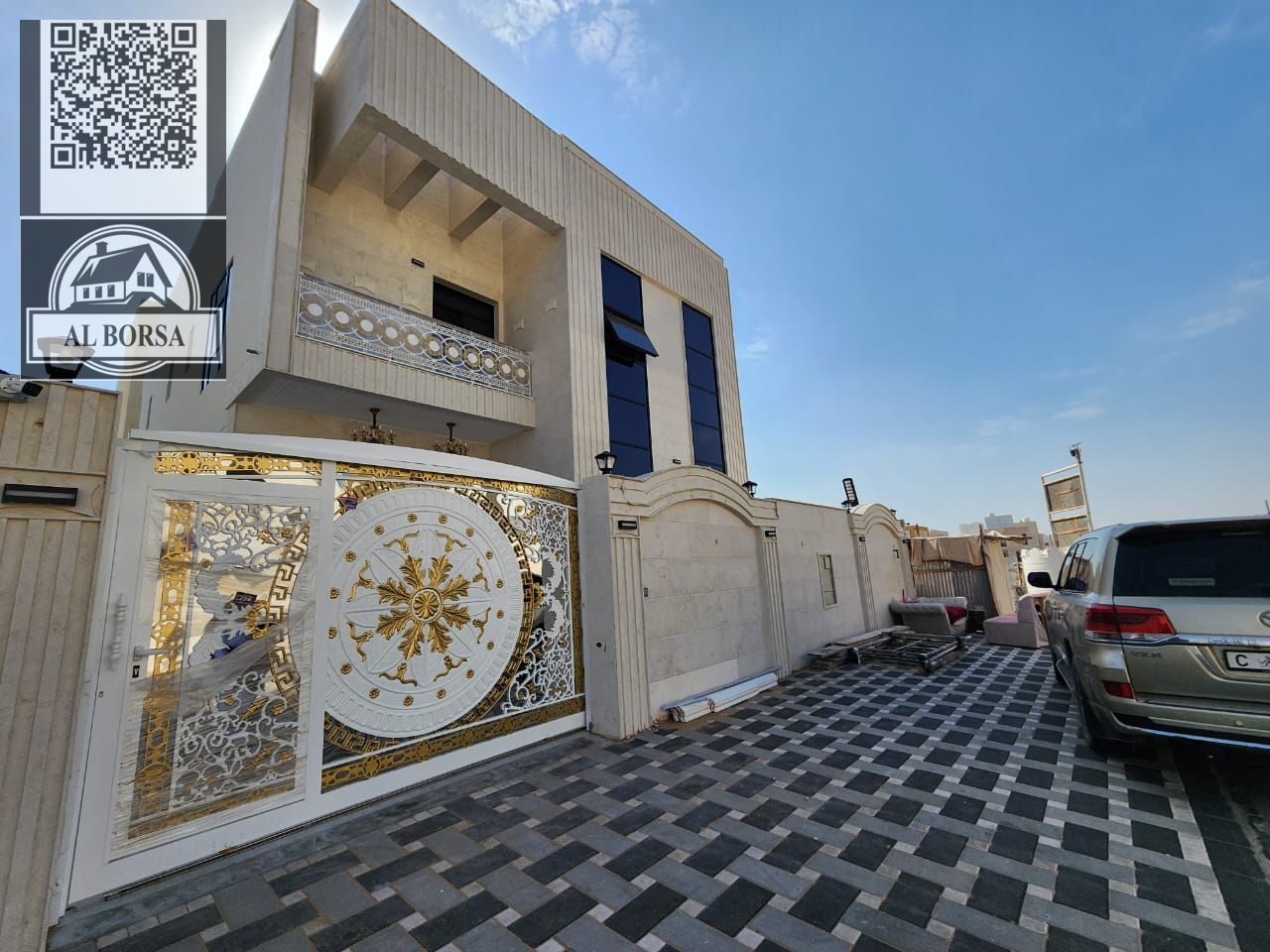 For sale in Al Yasmin, a villa with five master bedrooms, a living room, a maid's room, and a spacious kitchen.