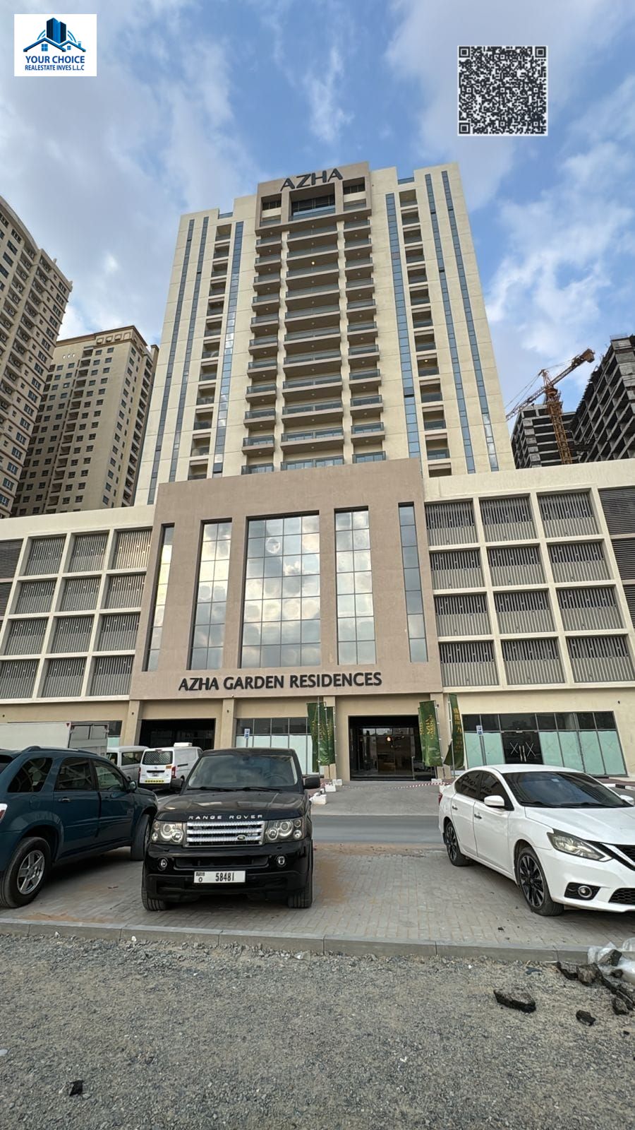 NEWLY BUILDING FOR SALE AVAILABLE 1 BEDROOM APARMENT WITH PARKING IN GARDEN RESIDENCES SHEIKH MOHAMMED BIN ZAYED RD - EMIRATES CITY - AJMAN - UAE