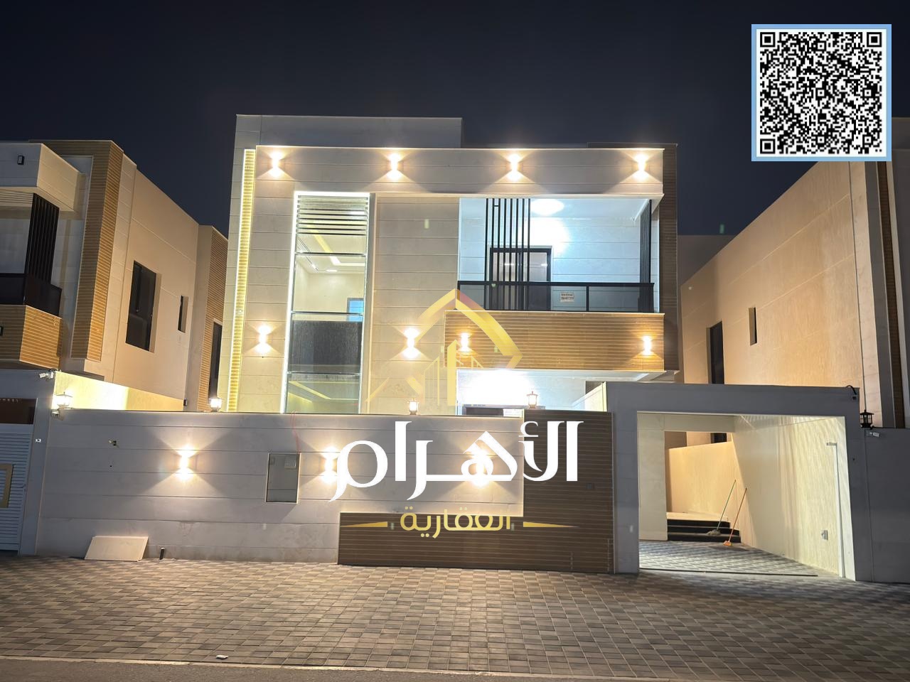 Luxury villa in Al Yasmin, Ajman, ready for immediate occupancy, featuring high-end finishes and spacious living areas. Freehold ownership available t