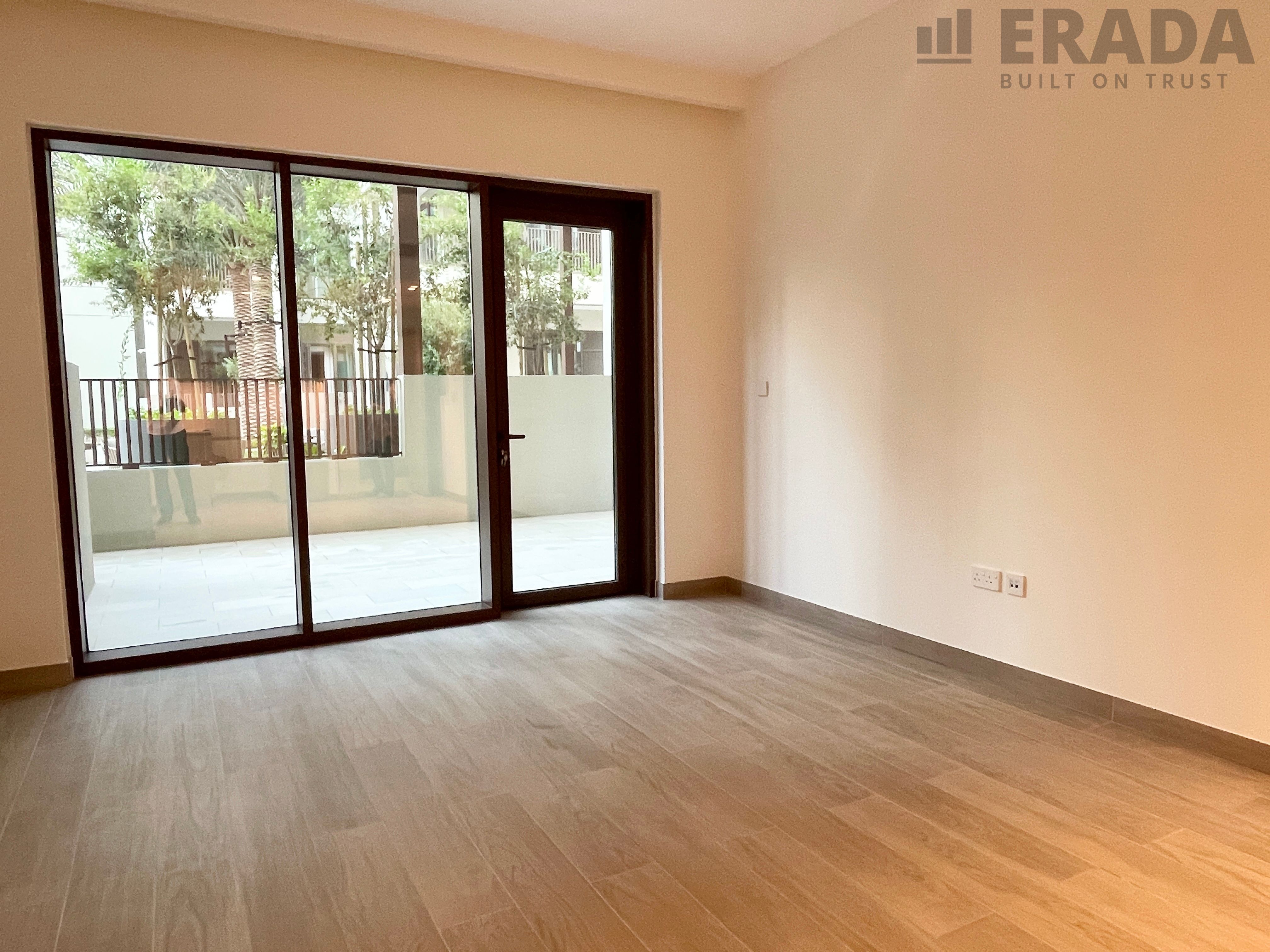 Rare 1BR | Ground Floor Corner | Huge Terrace | Pool View