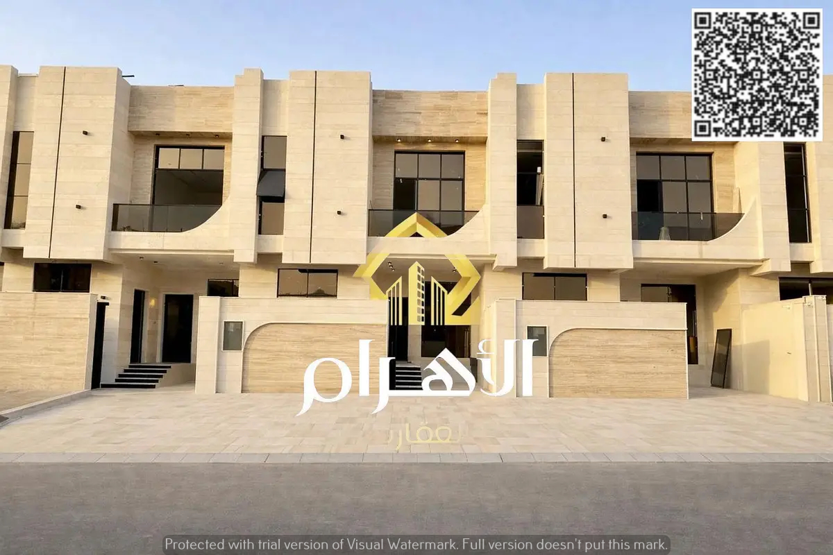 Your opportunity today - 5 master bedroom townhouse villa with built-in wardrobes - ground, first, and roof floors - with excellent interior spaces -