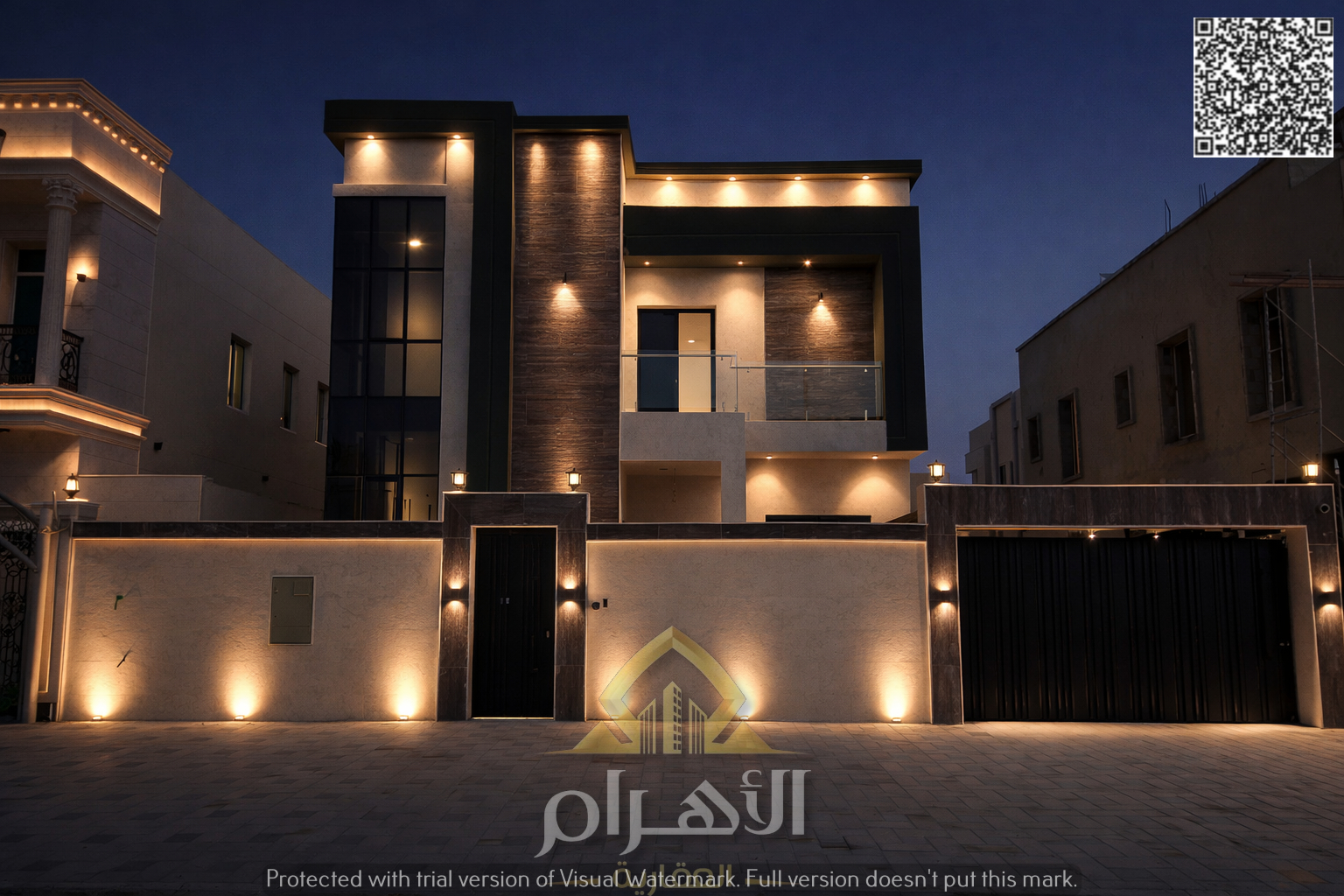 For sale in Al Yasmin - Modern villa with 3 bedrooms, living room, spacious kitchen, and maid's room